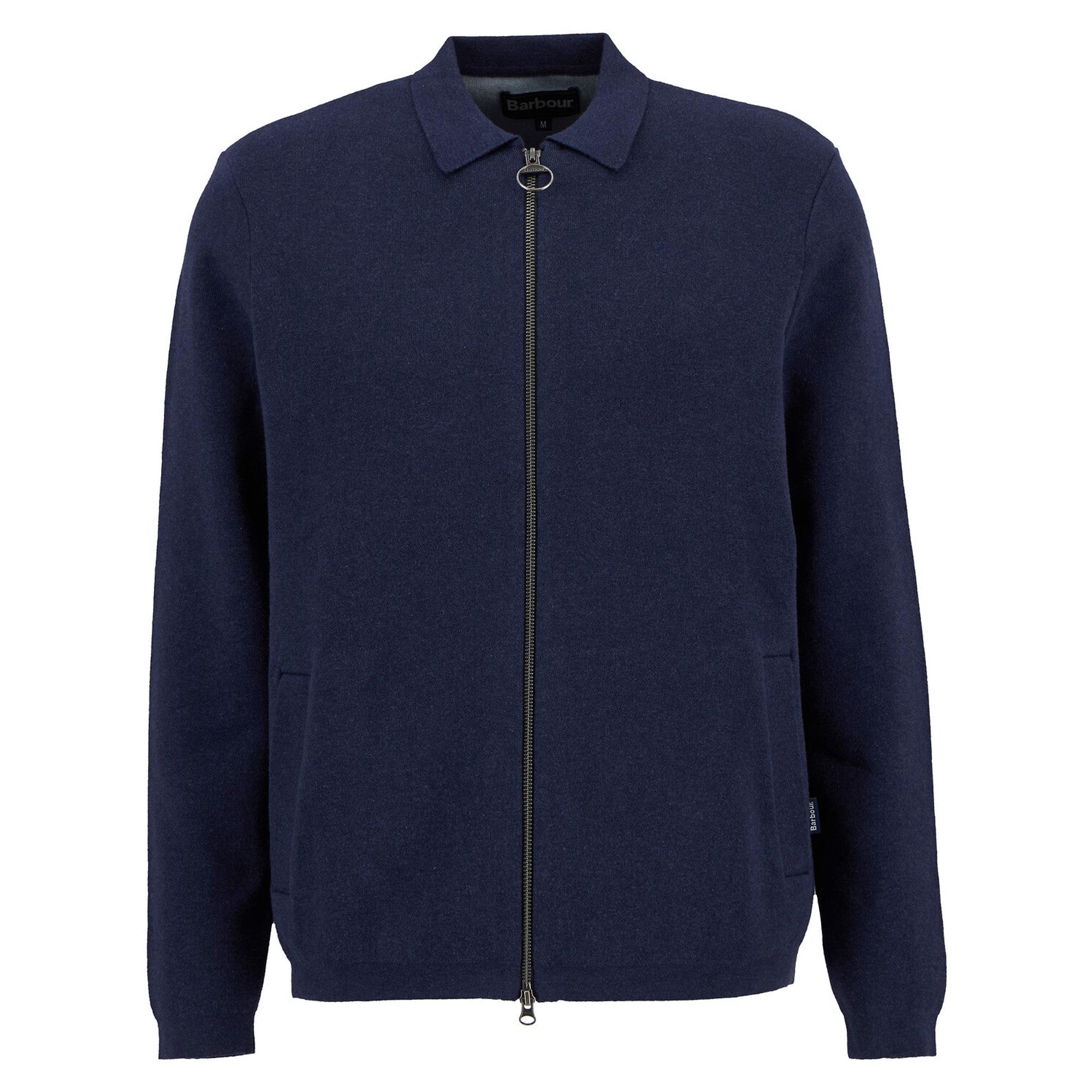 Product image 1 of 6 of Barbour Men's Crowcombe Knitted Zip Thru Jacket - Navy