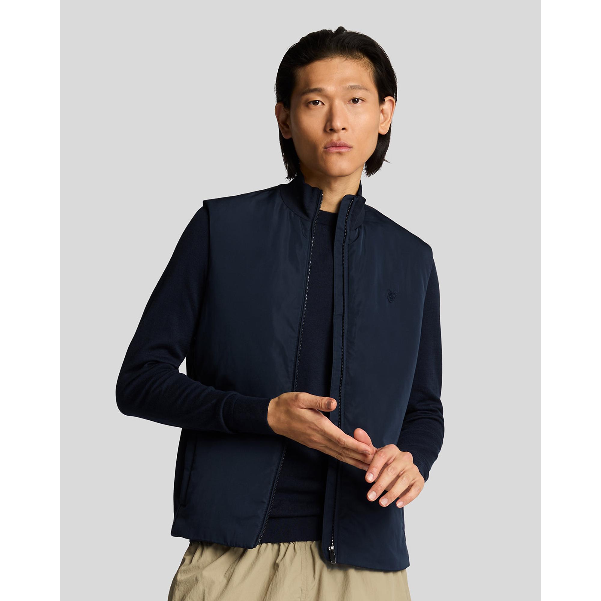 Product image 2 of 5 of Lyle & Scott Men's Tonal Hybrid Gilet - Dark Navy
