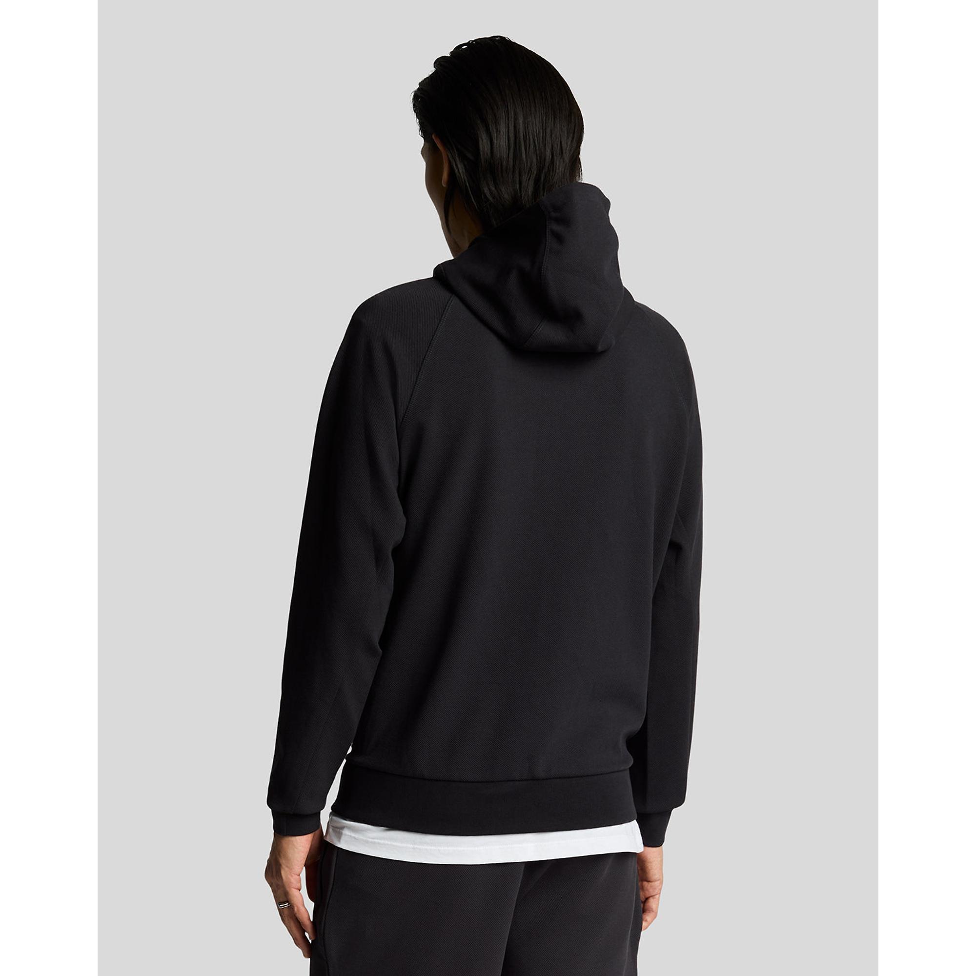 Product image 4 of 6 of Lyle & Scott Men's Diagonal Interlock Zip Through Hoodie - Lacquer