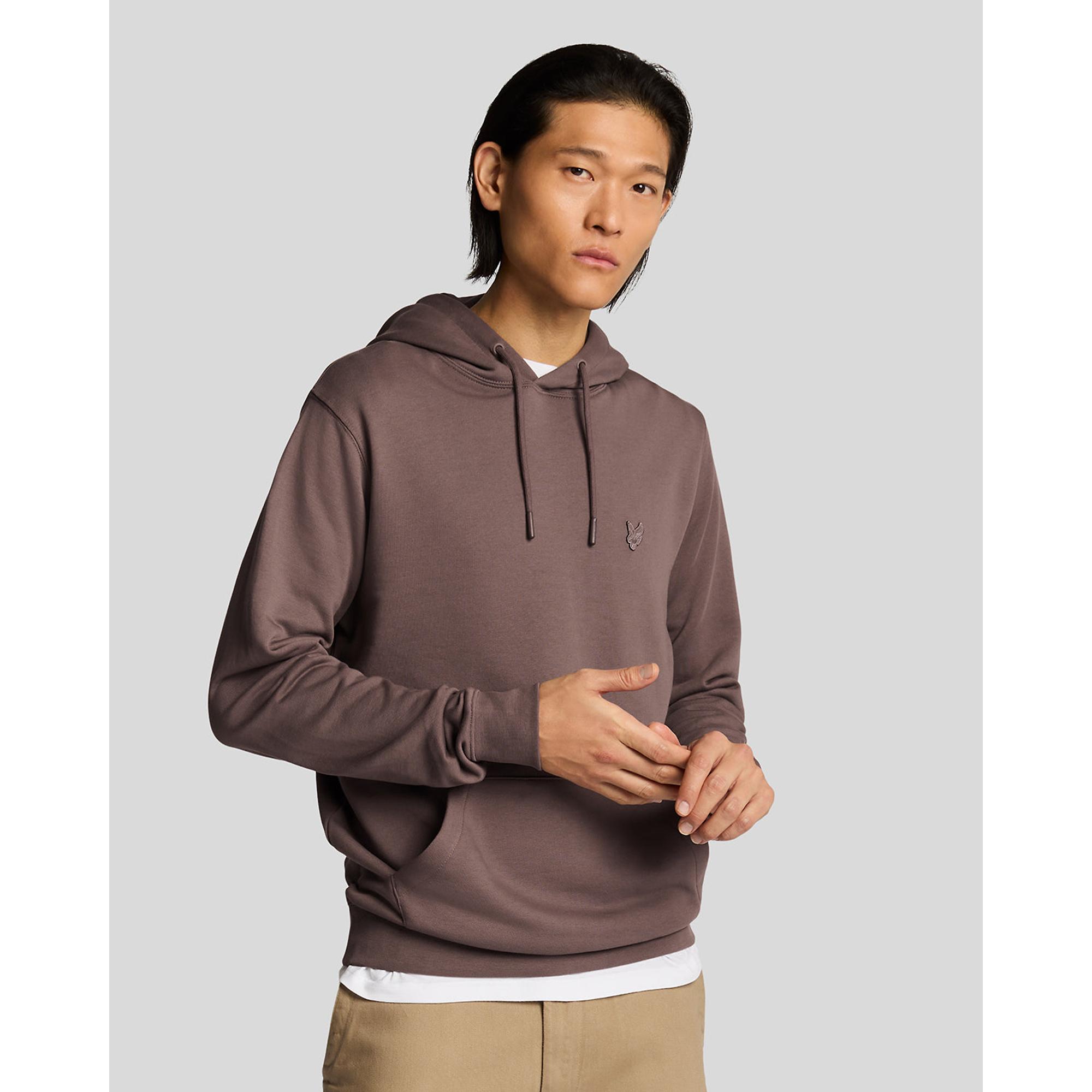 Product image 2 of 5 of Lyle & Scott Men's Superfine Pullover Hoodie - Plum Truffle