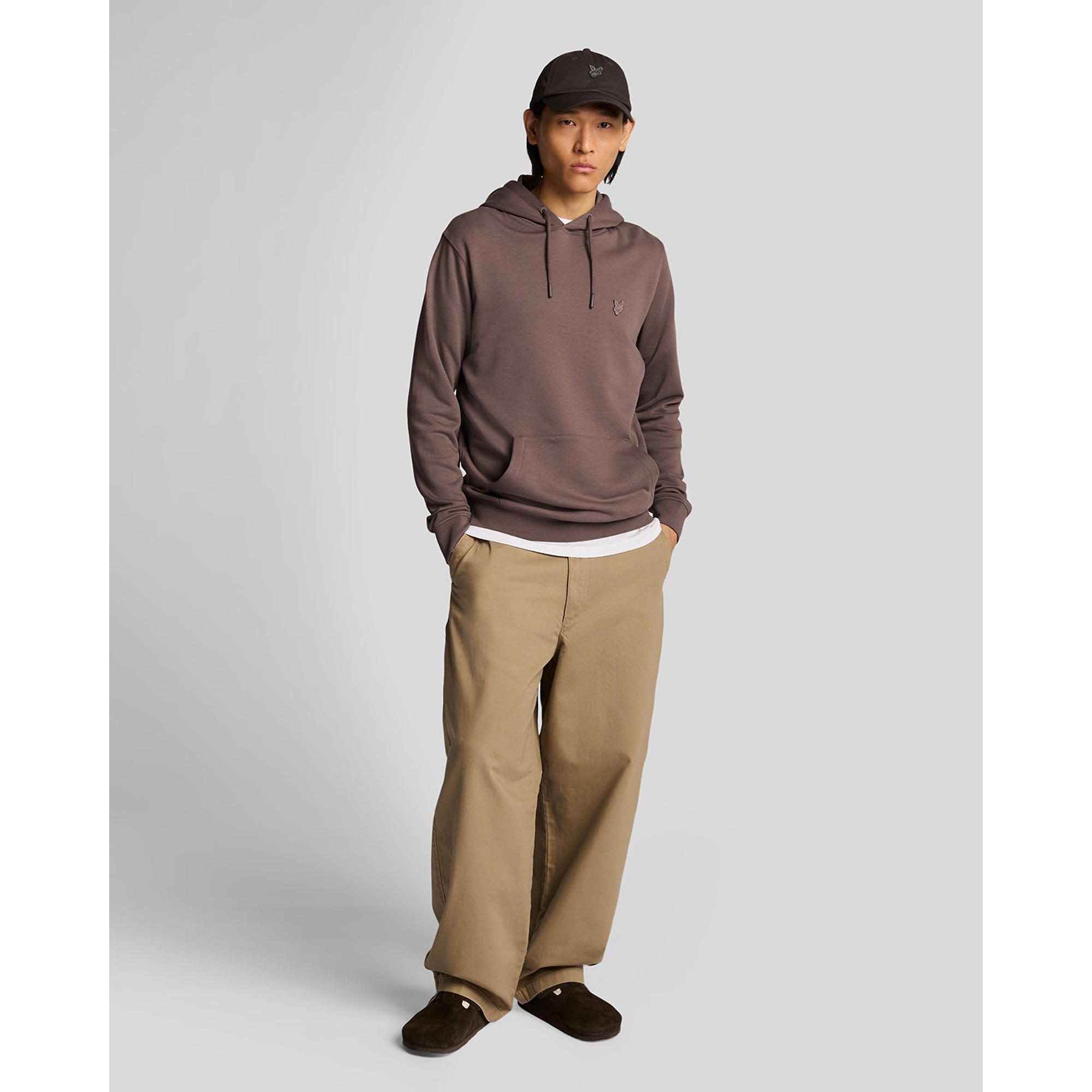 Product image 3 of 5 of Lyle & Scott Men's Superfine Pullover Hoodie - Plum Truffle