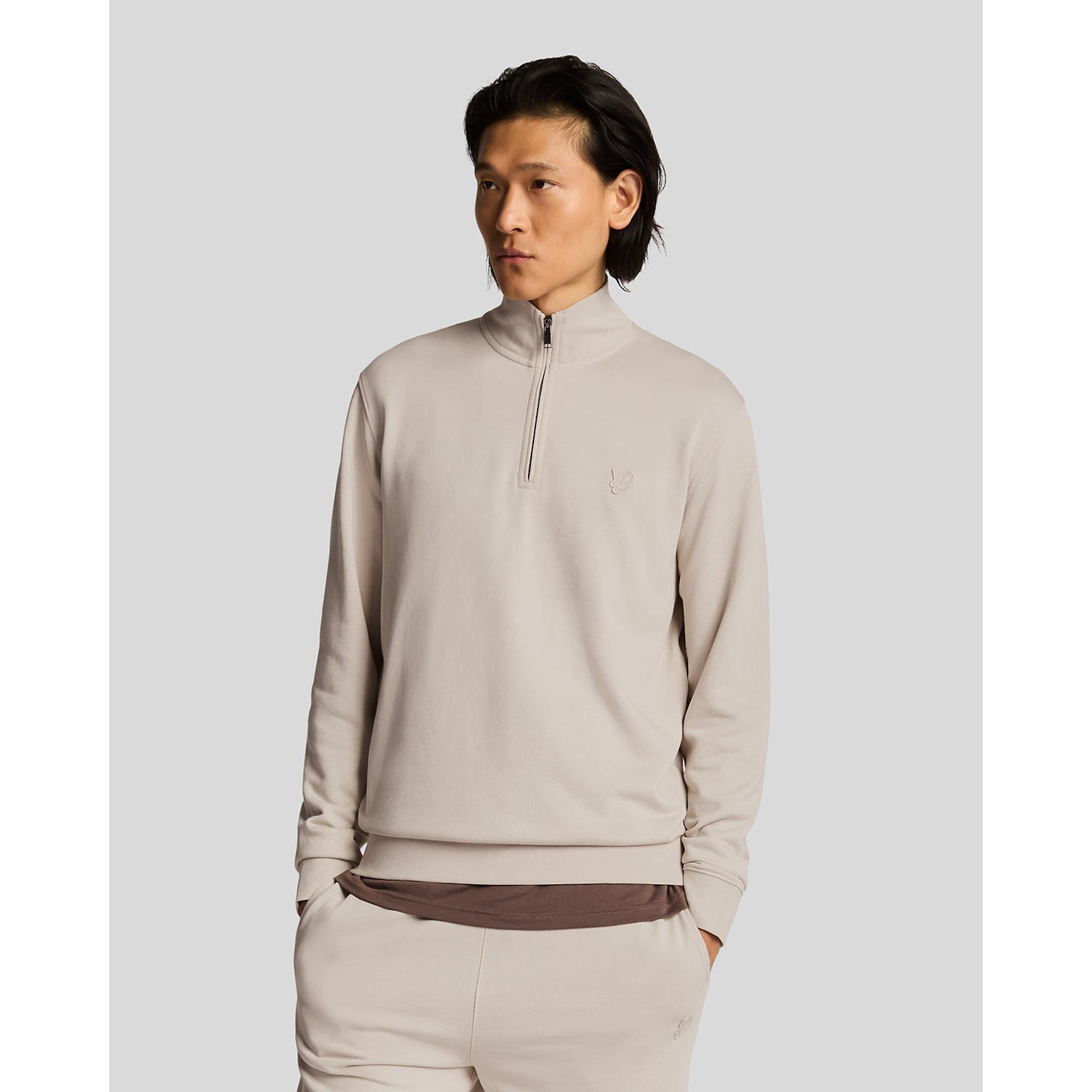 Product image 2 of 5 of Lyle & Scott Men's Superfine Quarter Zip Sweatshirt - Cove