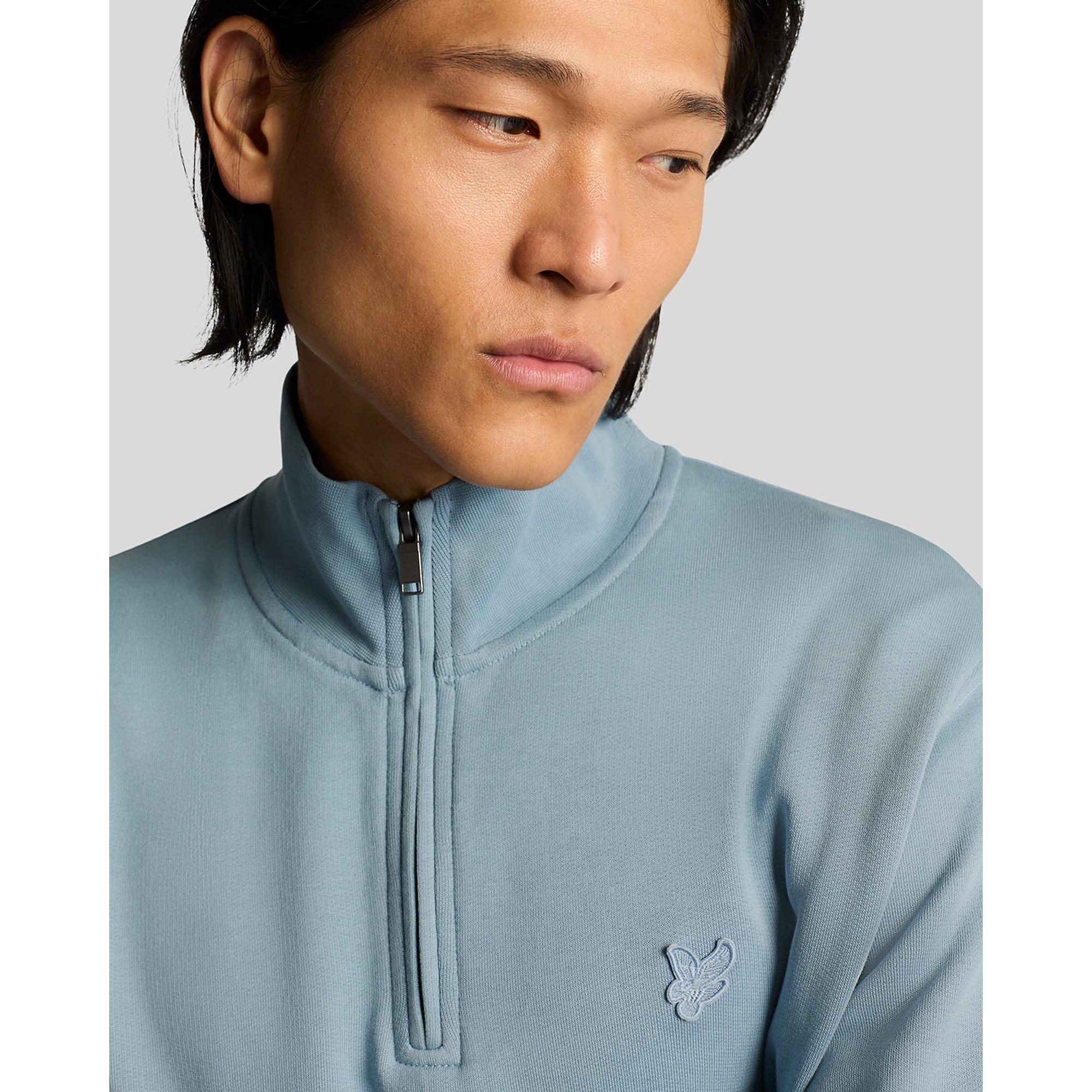 Product image 5 of 5 of Lyle & Scott Men's Superfine 1/4 Zip Sweatshirt - Blue Ash