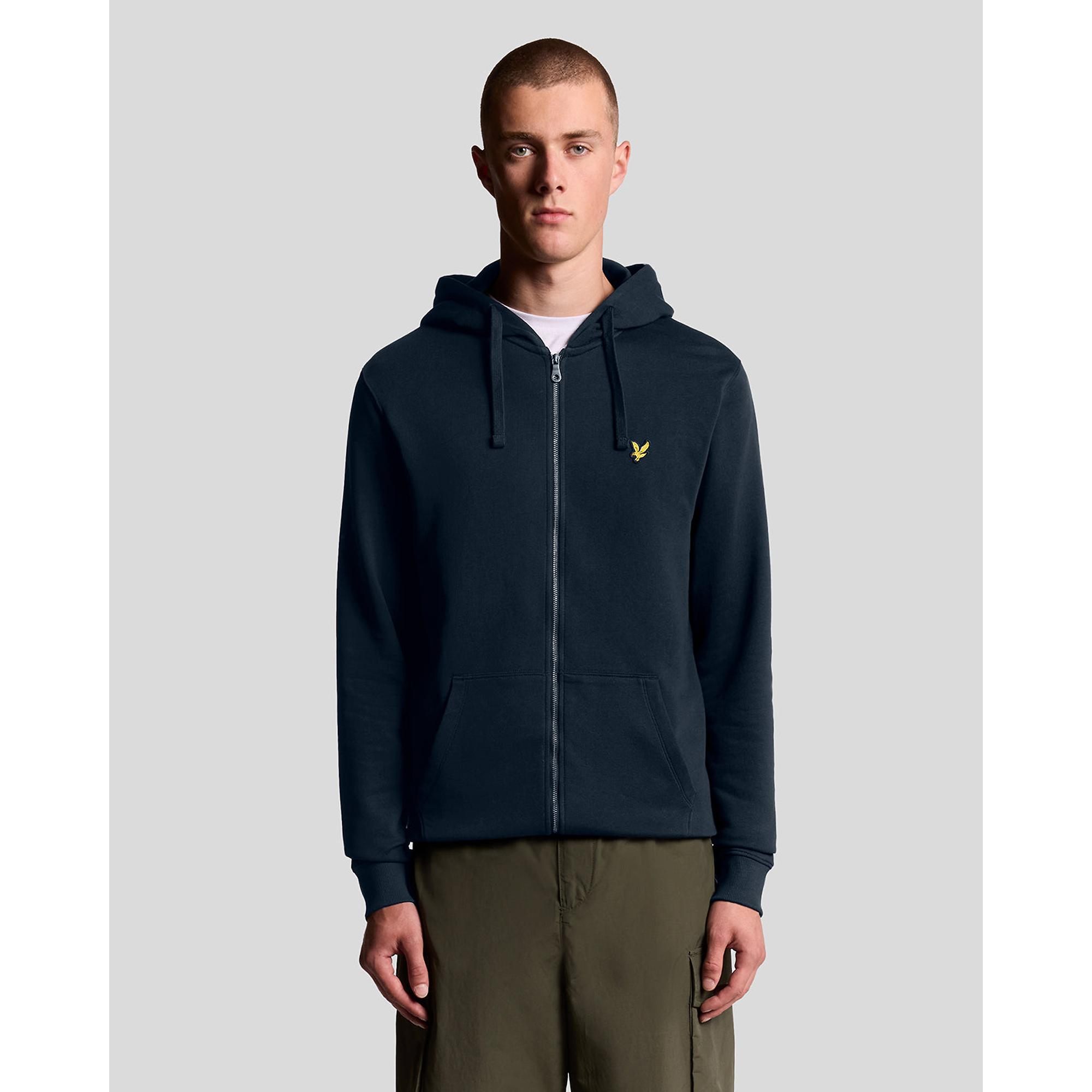 Product image 2 of 6 of Lyle & Scott Men's Loopback Cotton Fit Full Zip Hoodie - Dark Navy
