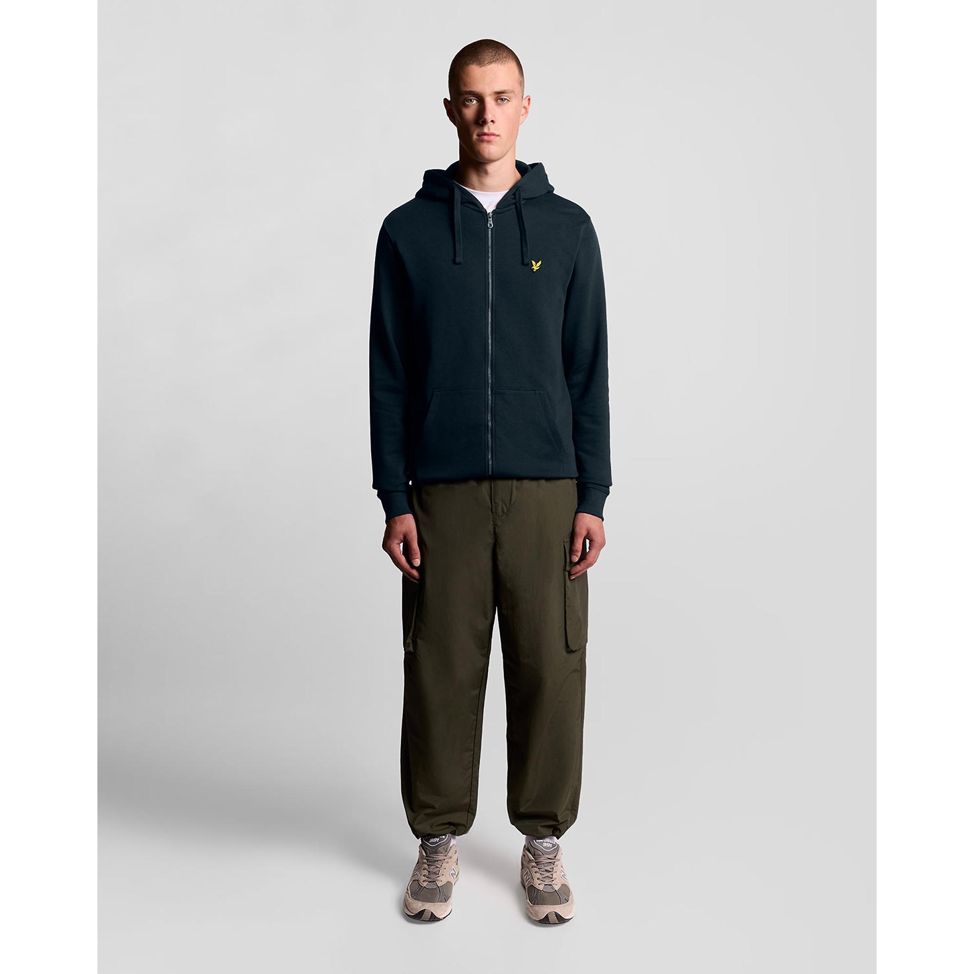 Product image 3 of 6 of Lyle & Scott Men's Loopback Cotton Fit Full Zip Hoodie - Dark Navy