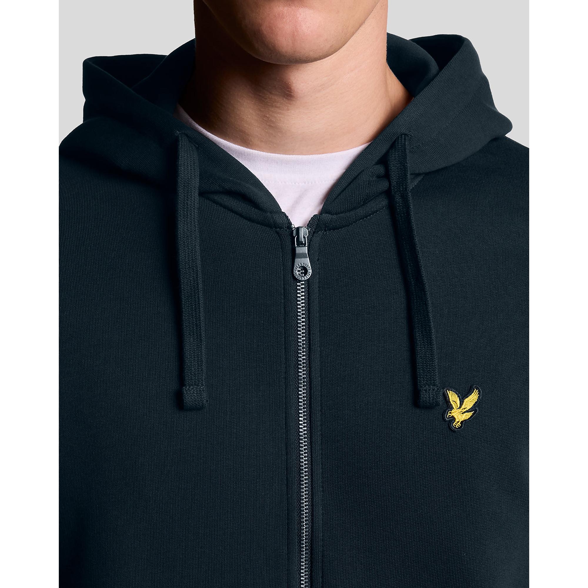 Product image 4 of 6 of Lyle & Scott Men's Loopback Cotton Fit Full Zip Hoodie - Dark Navy