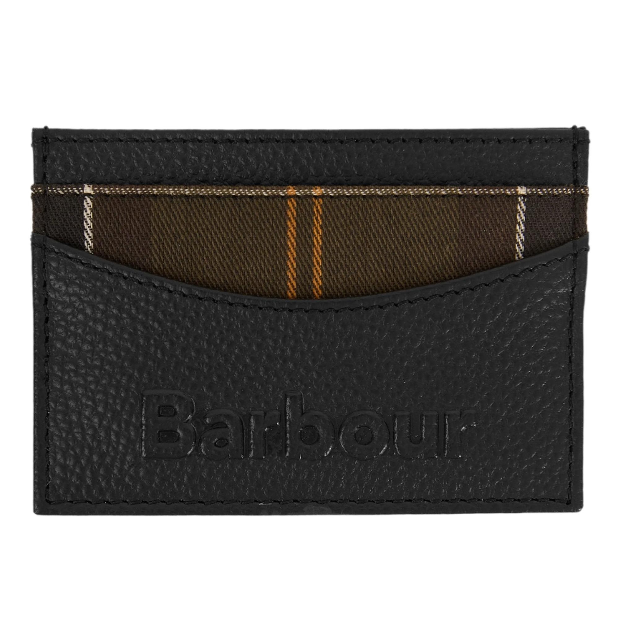 Product image 1 of 6 of Barbour Men's Logo Leather Card Holder - Black