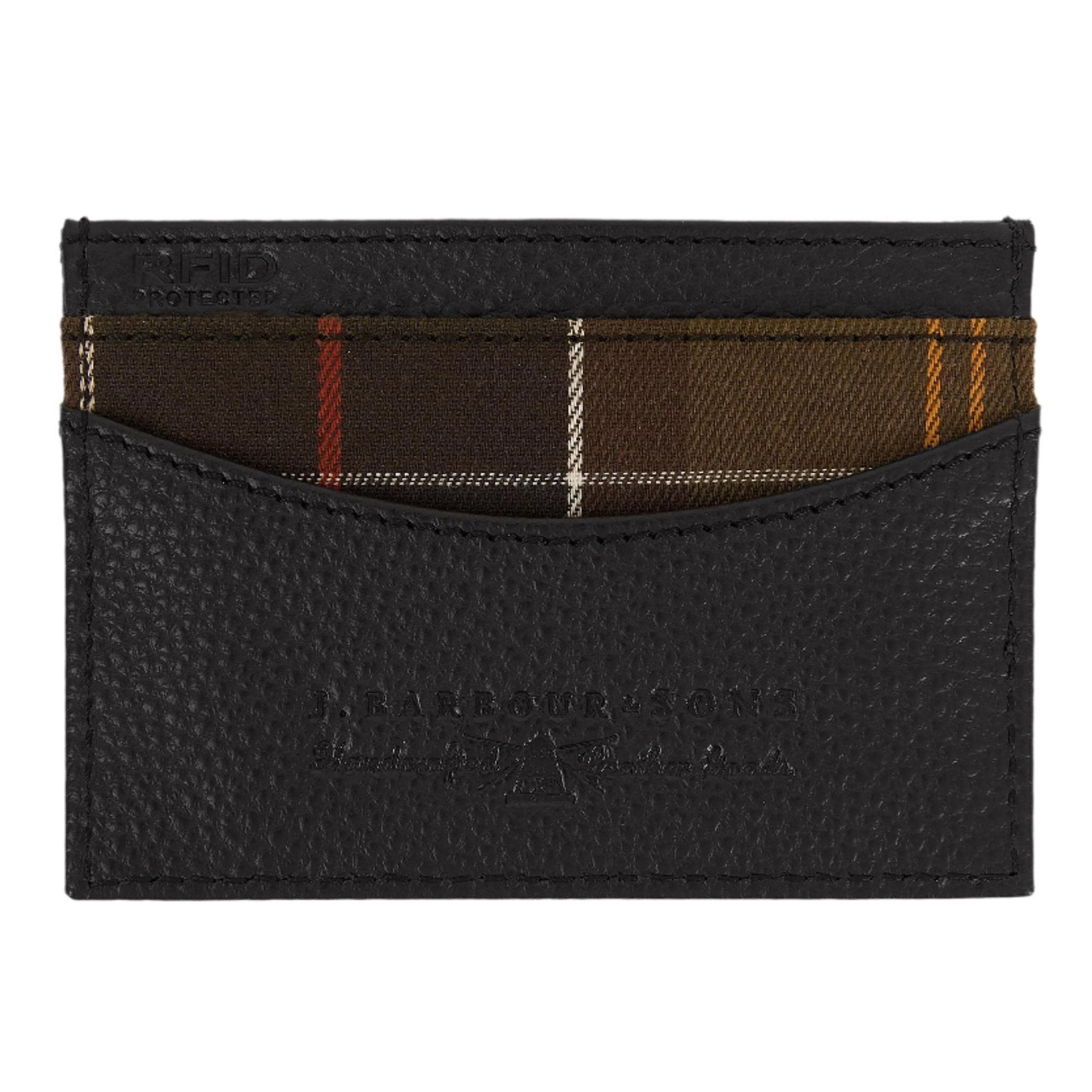 Product image 2 of 6 of Barbour Men's Logo Leather Card Holder - Black