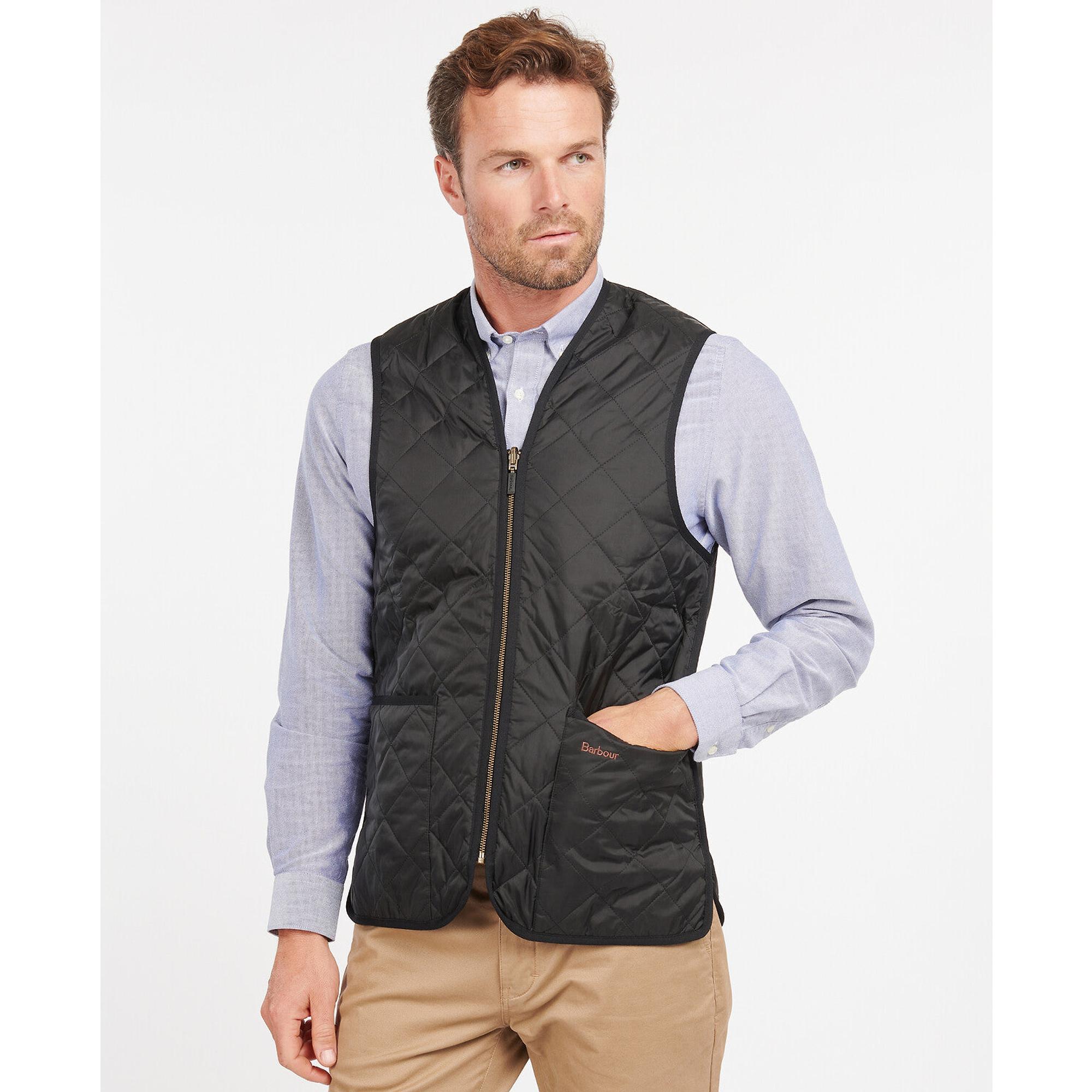 Product image 2 of 8 of Barbour Men's Quilted Waistcoat/Zip-In Liner - Black/Modern