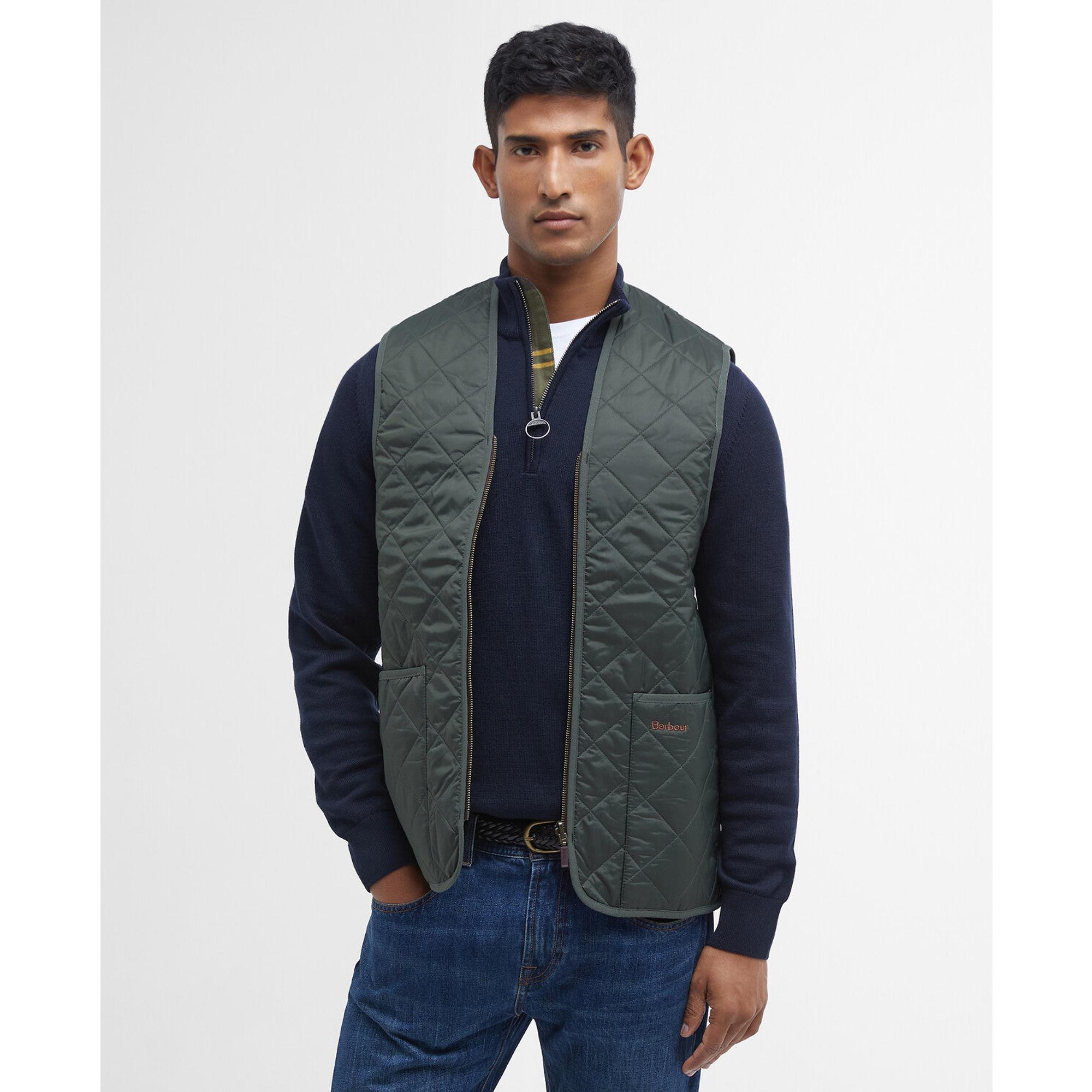 Product image 2 of 7 of Barbour Men's Quilted Waistcoat/Zip-In Liner - Olive/Classic