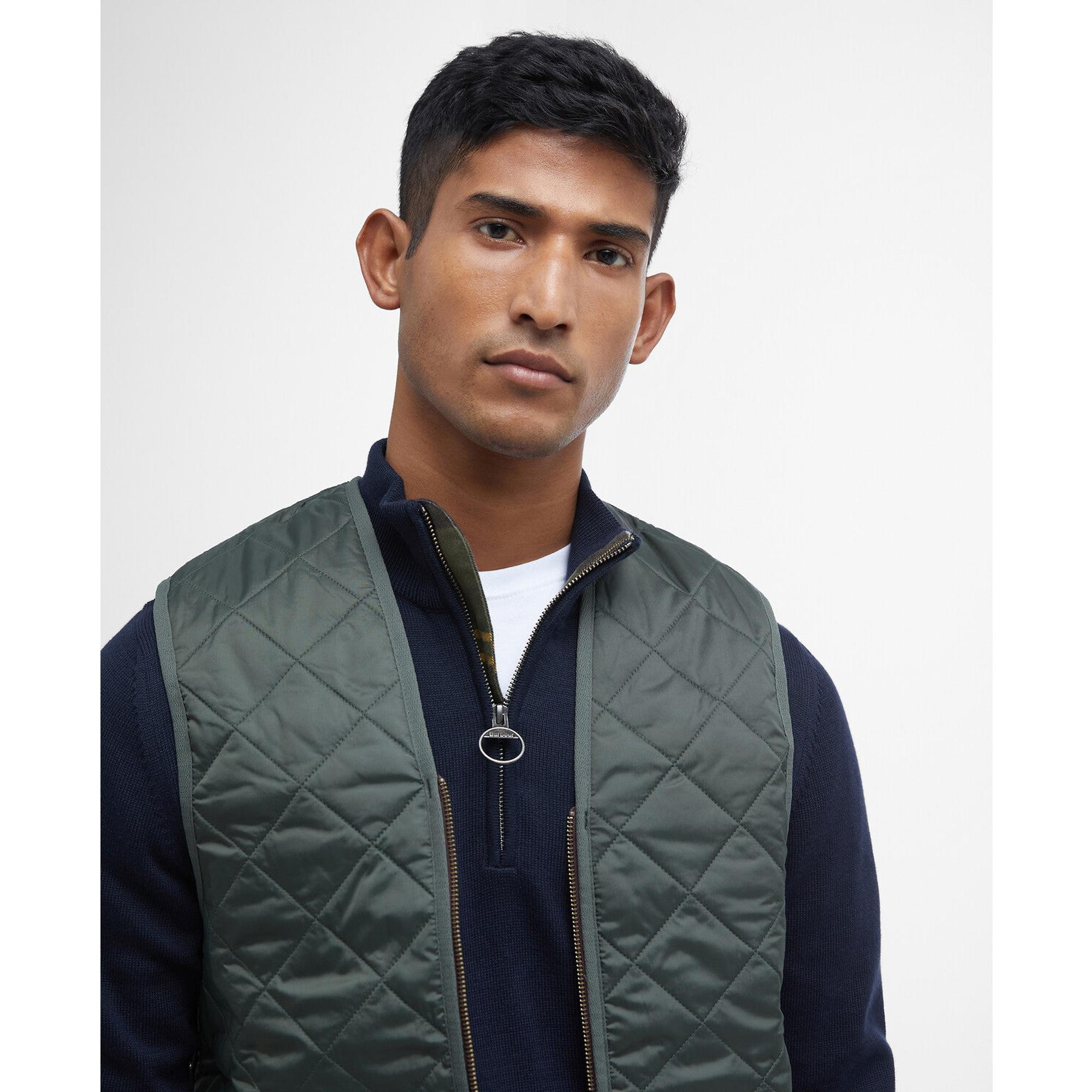 Product image 5 of 7 of Barbour Men's Quilted Waistcoat/Zip-In Liner - Olive/Classic