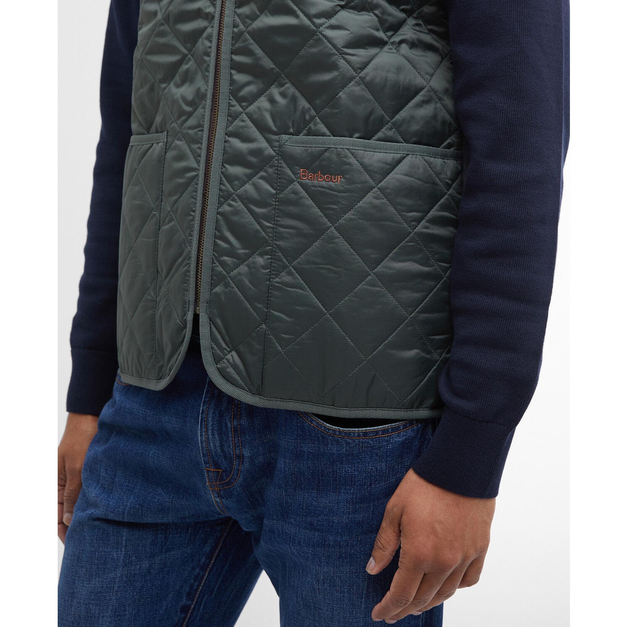 Product image 7 of 7 of Barbour Men's Quilted Waistcoat/Zip-In Liner - Olive/Classic