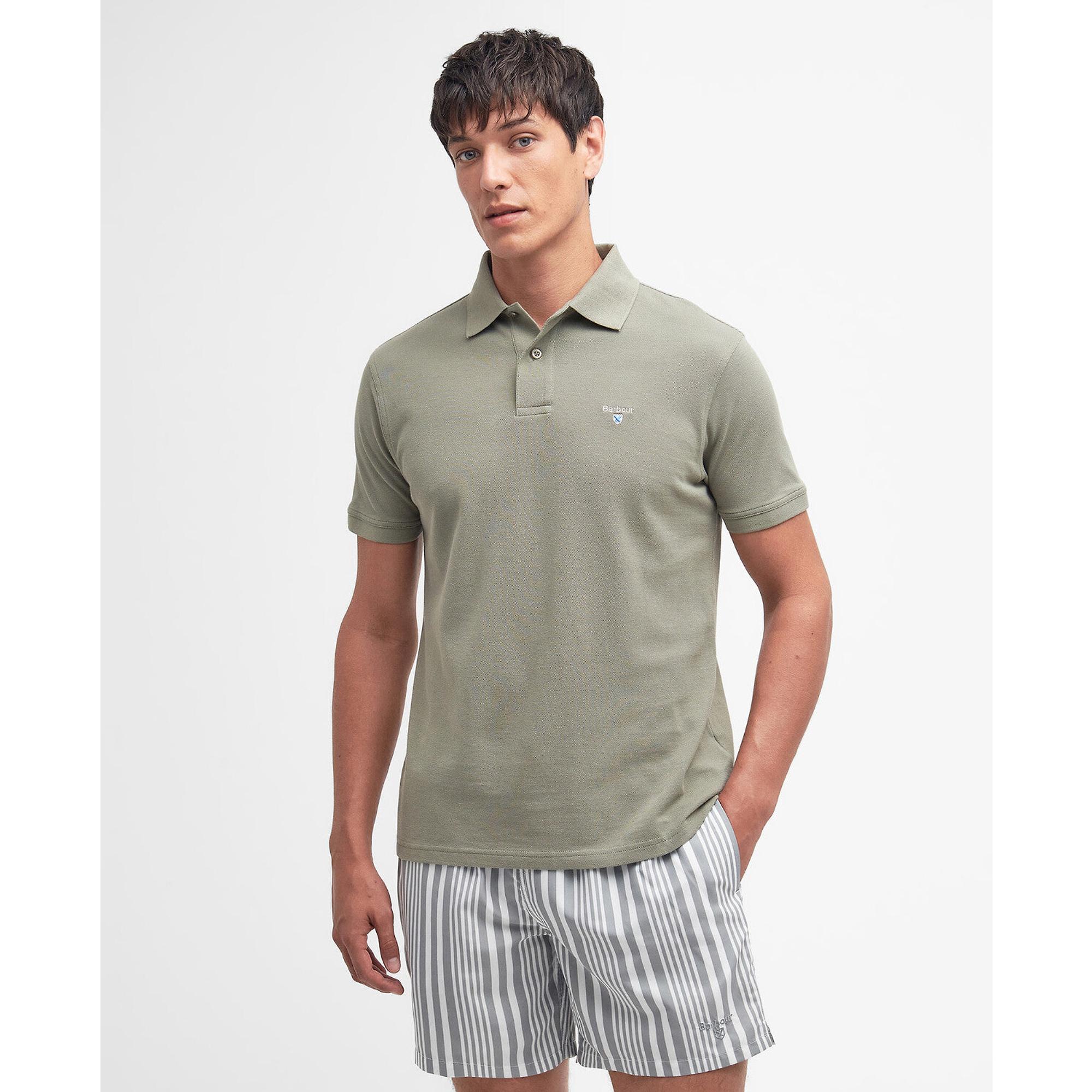 Product image 2 of 6 of Barbour Men's Sports Short-Sleeved Polo Shirt - Dusty Green