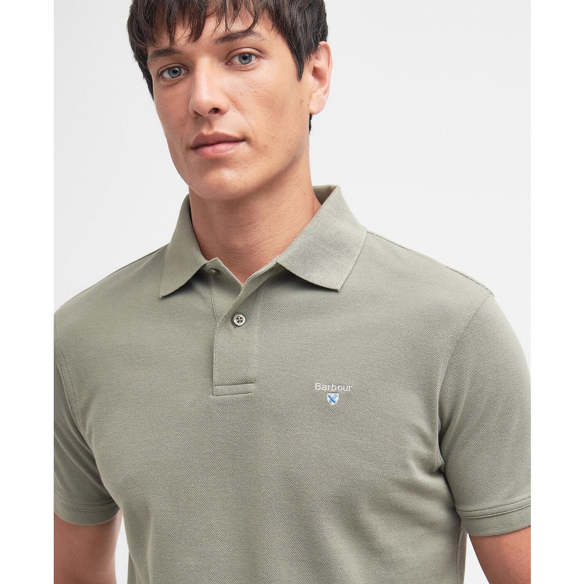 Product image 5 of 6 of Barbour Men's Sports Short-Sleeved Polo Shirt - Dusty Green