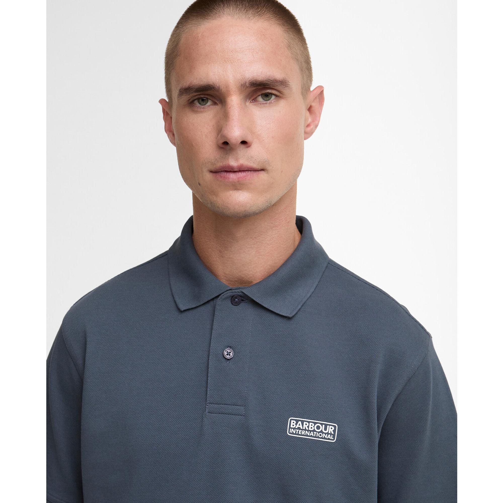 Product image 5 of 5 of Barbour International Men's Essential Polo Shirt - Storm Grey