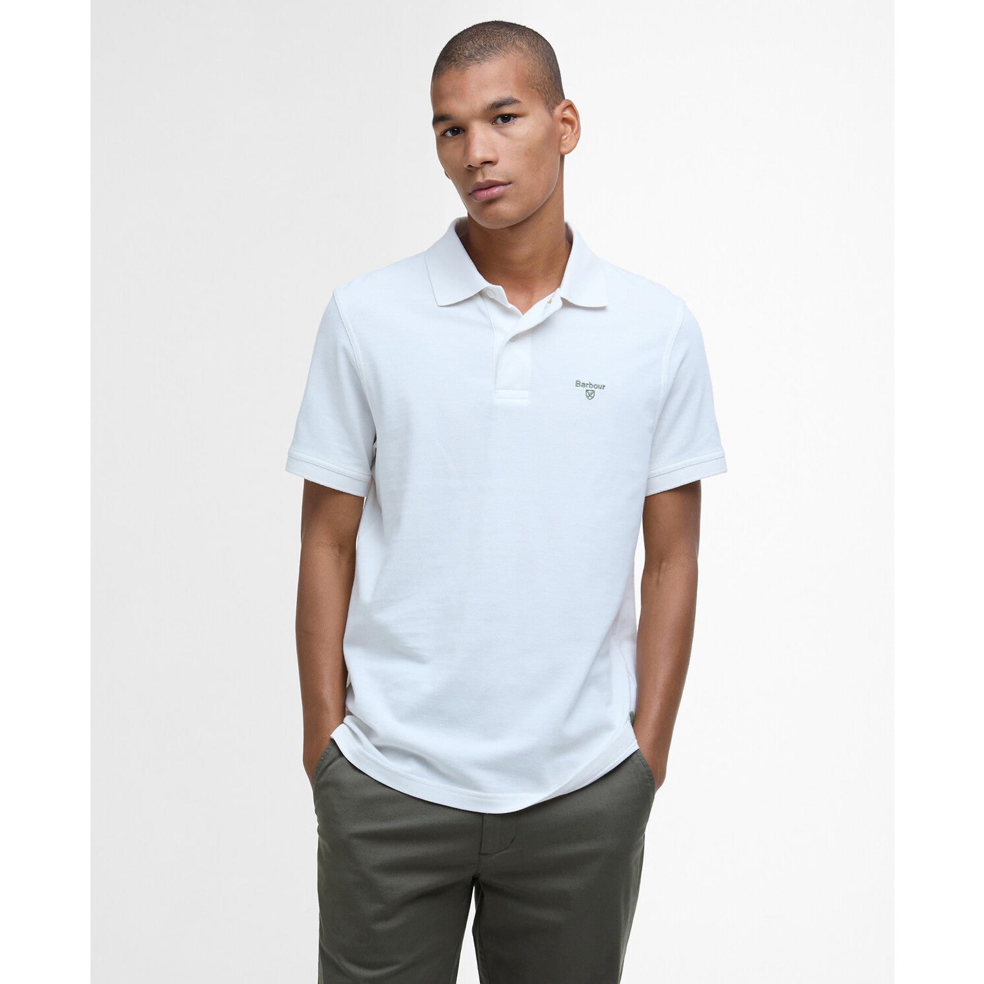Product image 2 of 6 of Barbour Men's Lightweight Sports Polo Shirt - Whisper White