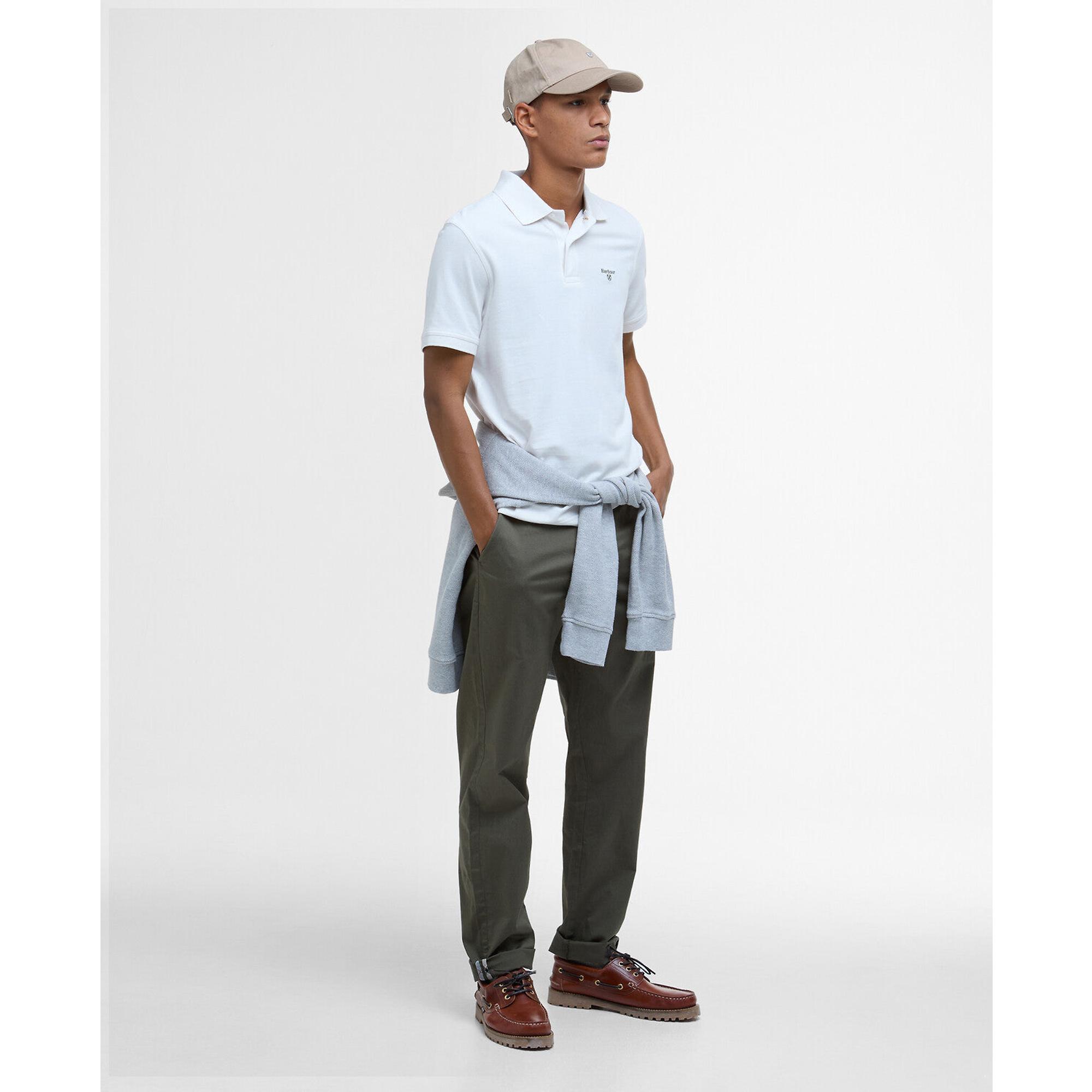 Product image 3 of 6 of Barbour Men's Lightweight Sports Polo Shirt - Whisper White