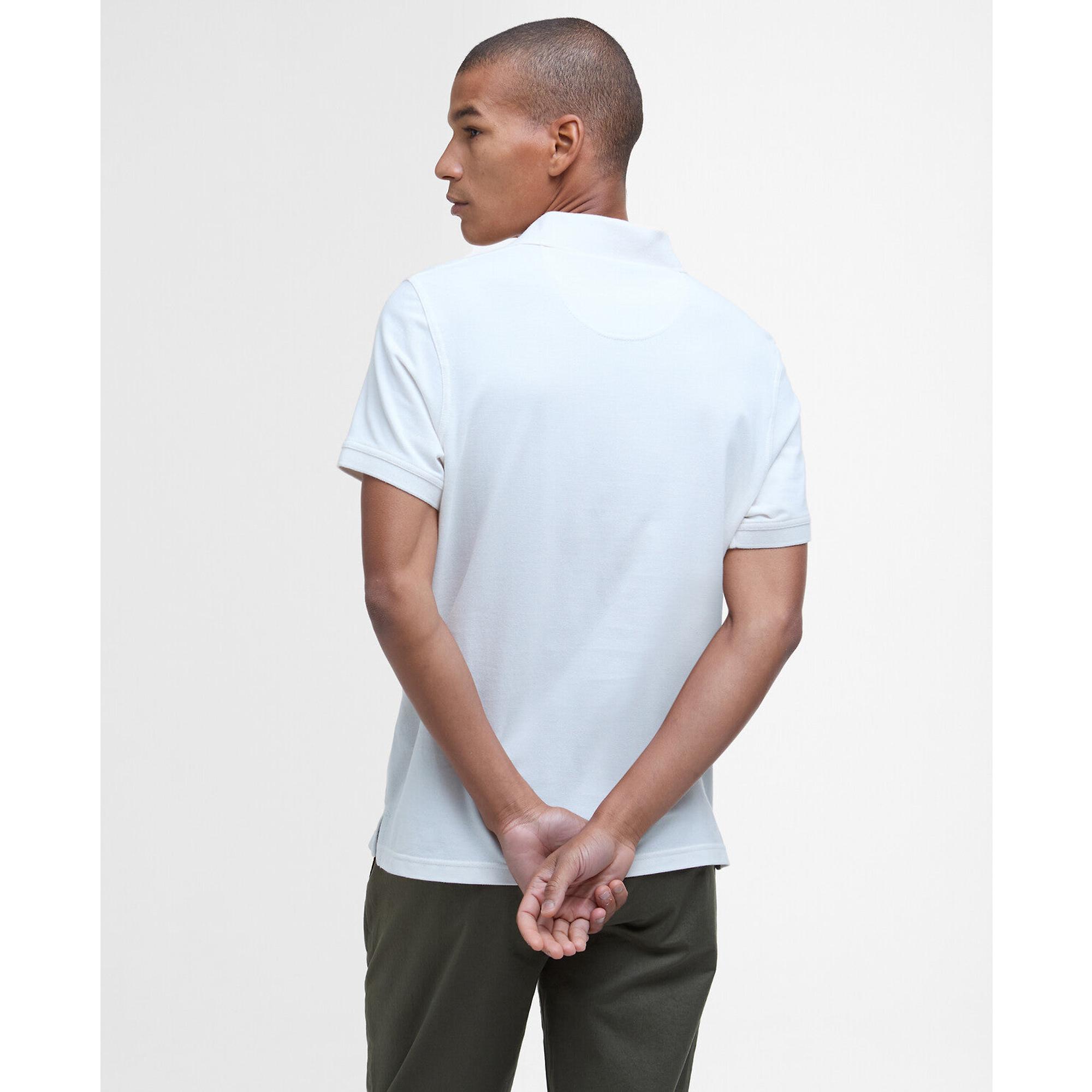 Product image 4 of 6 of Barbour Men's Lightweight Sports Polo Shirt - Whisper White