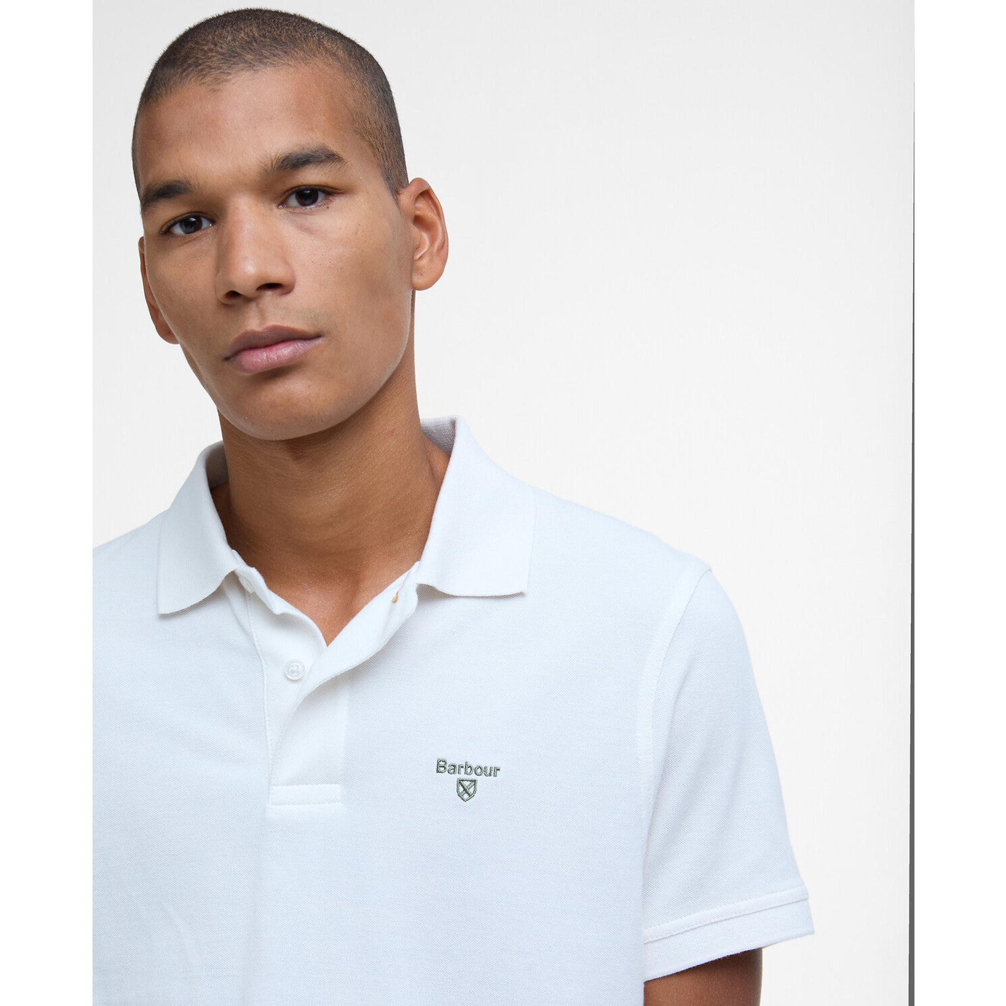 Product image 5 of 6 of Barbour Men's Lightweight Sports Polo Shirt - Whisper White