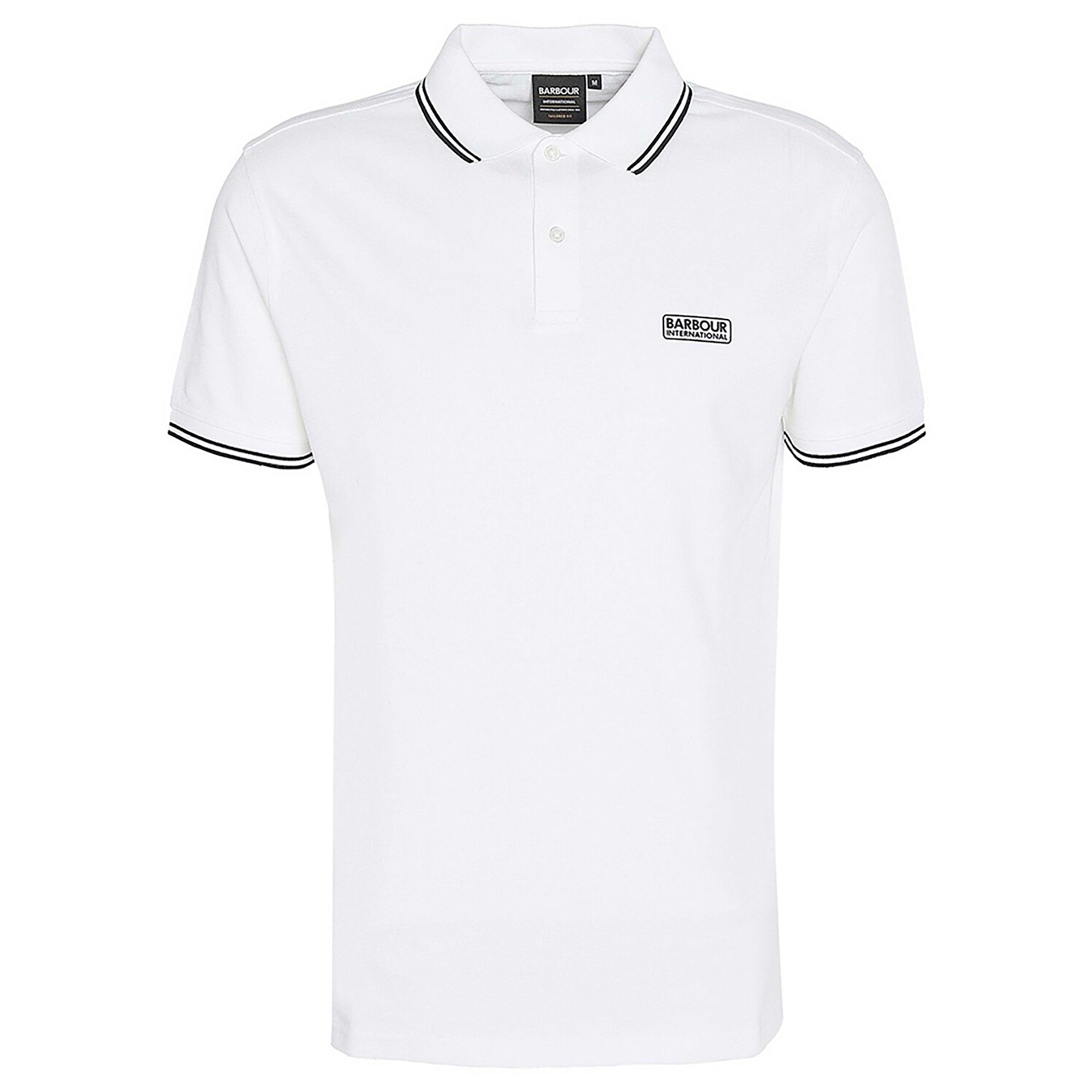 Product image 1 of 6 of Barbour International Men's Evan Tipped Polo Shirt - White