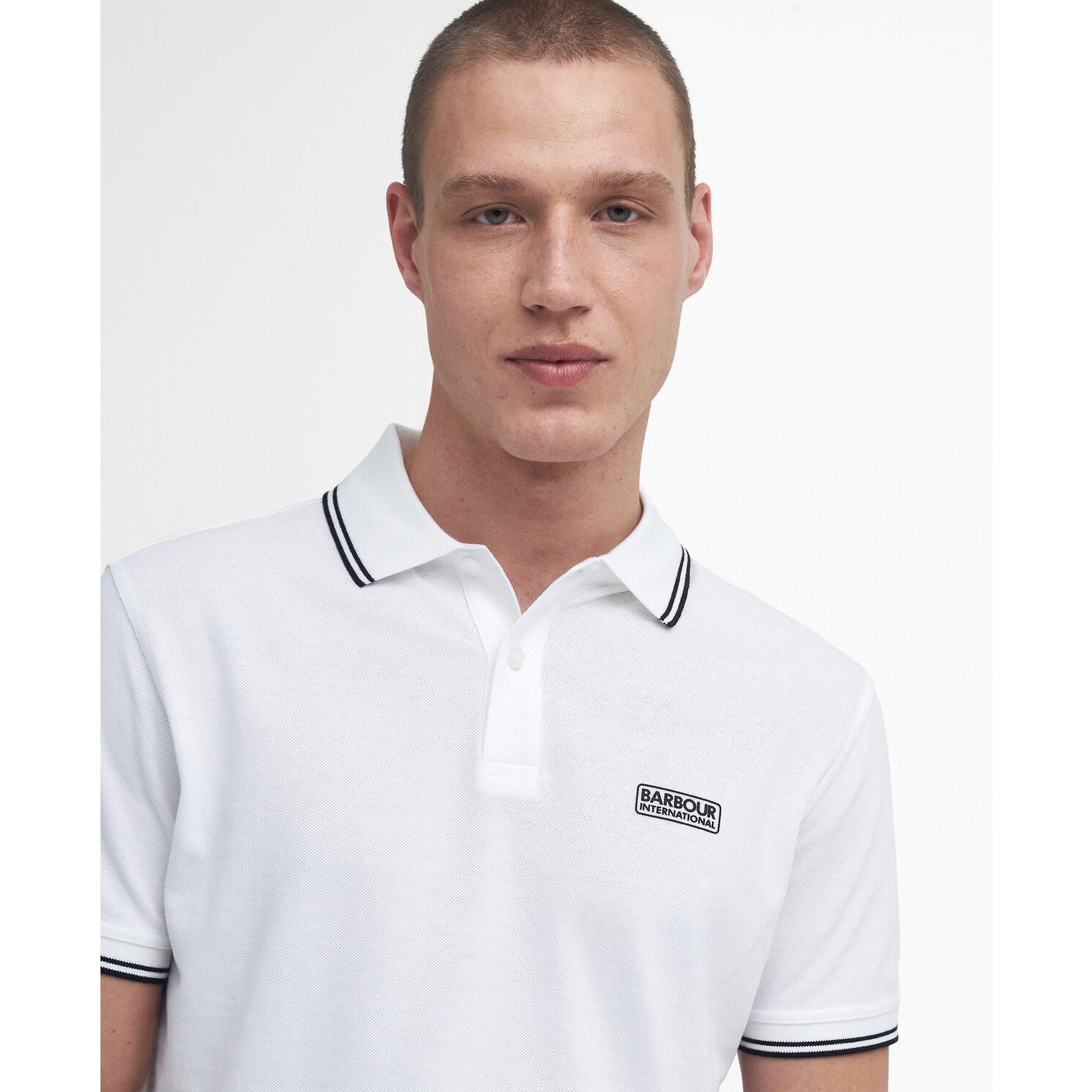 Product image 5 of 6 of Barbour International Men's Evan Tipped Polo Shirt - White