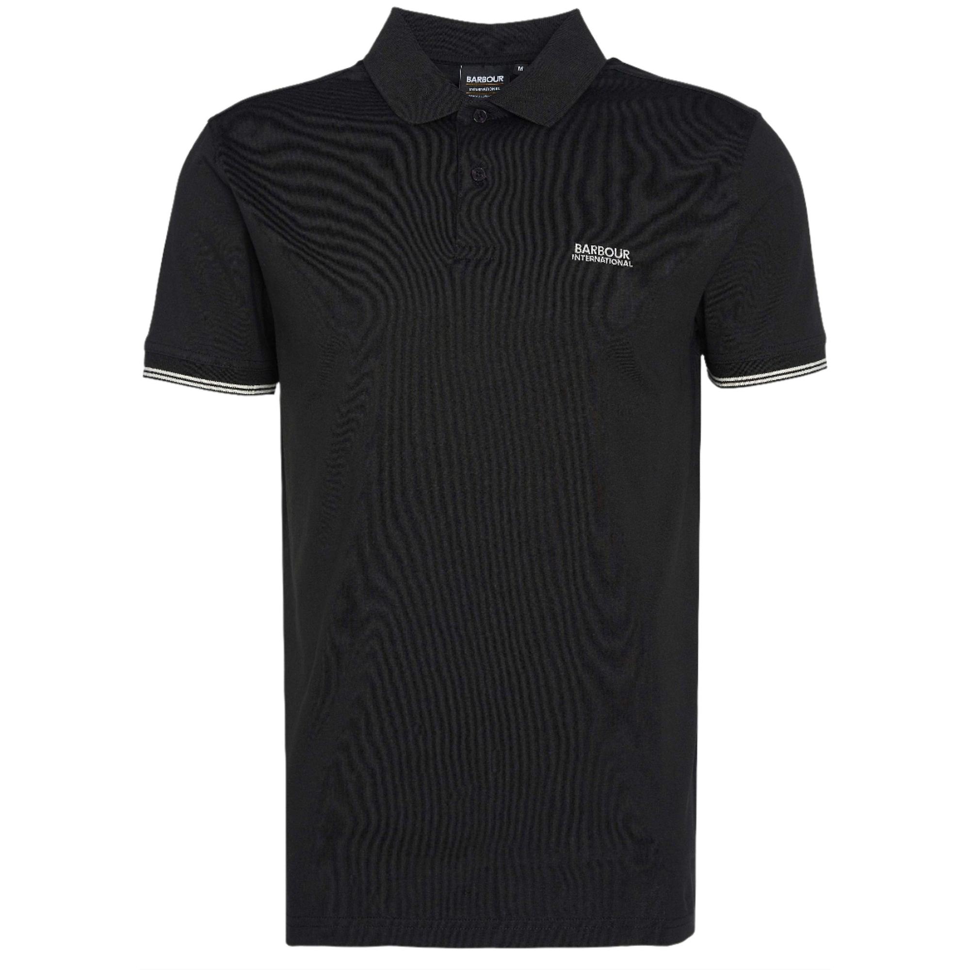 Product image 1 of 5 of Barbour International Men's Philip Tipped Polo Shirt - Black
