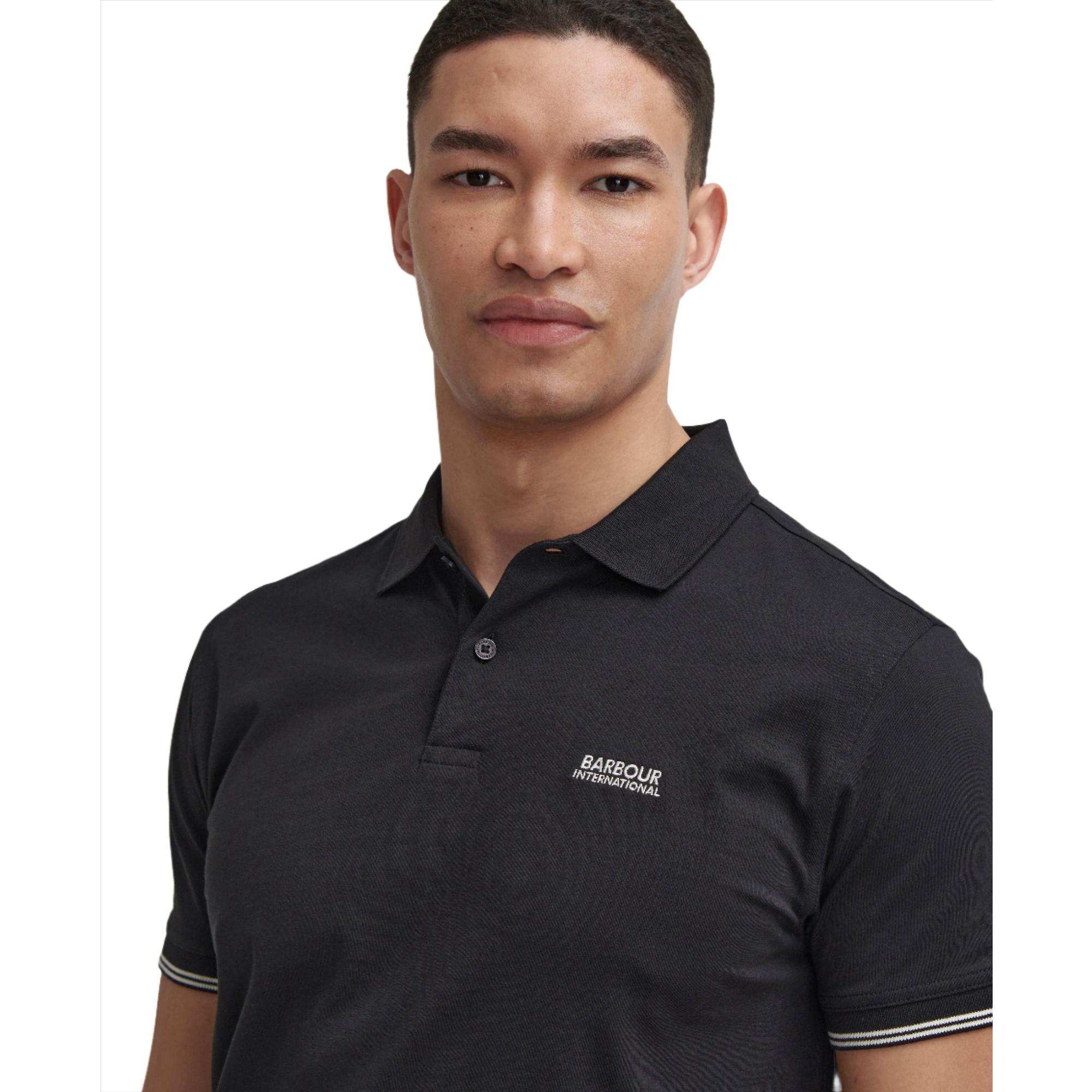 Product image 5 of 5 of Barbour International Men's Philip Tipped Polo Shirt - Black