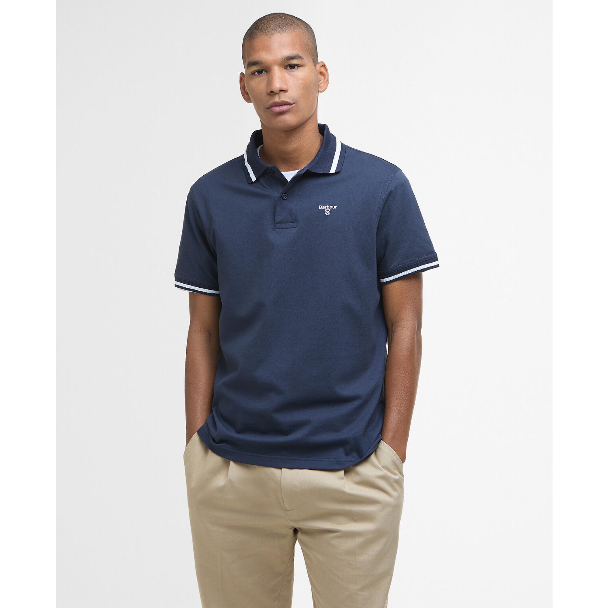Product image 2 of 6 of Barbour Men's Ferrybridge Lightweight Polo Shirt - Classic Navy