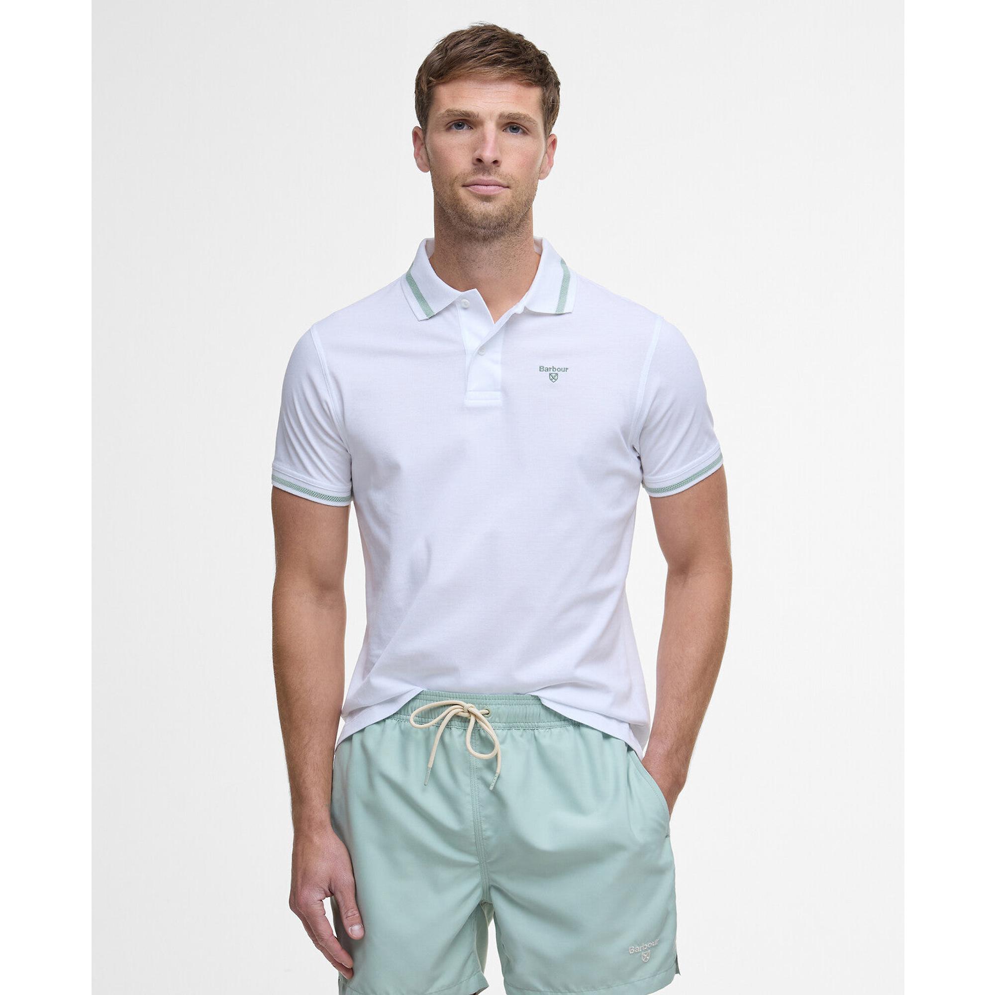 Product image 2 of 6 of Barbour Men's Ferrybridge Lightweight Polo Shirt - Classic White