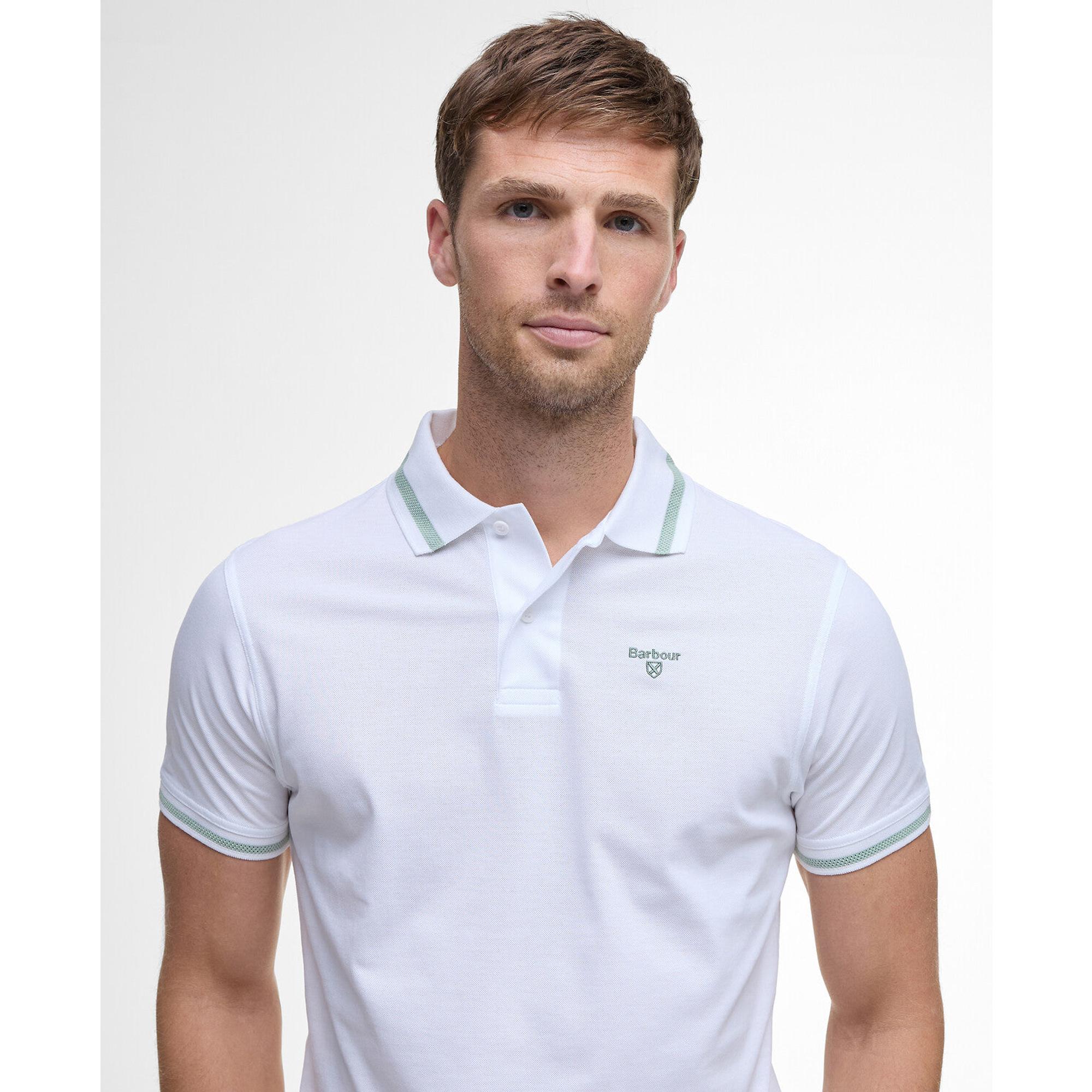 Product image 5 of 6 of Barbour Men's Ferrybridge Lightweight Polo Shirt - Classic White