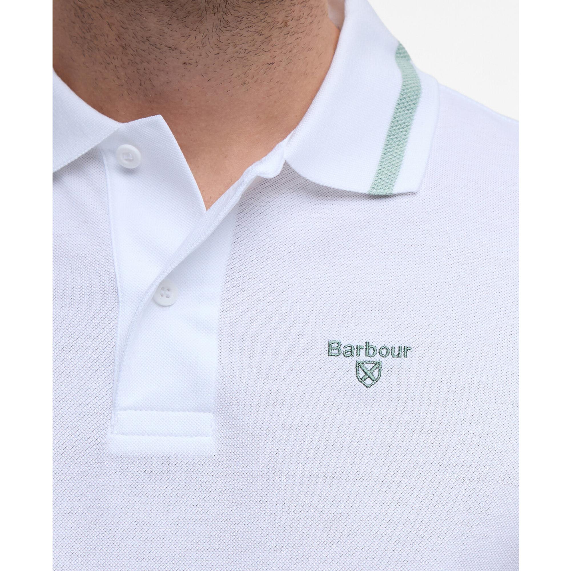 Product image 6 of 6 of Barbour Men's Ferrybridge Lightweight Polo Shirt - Classic White