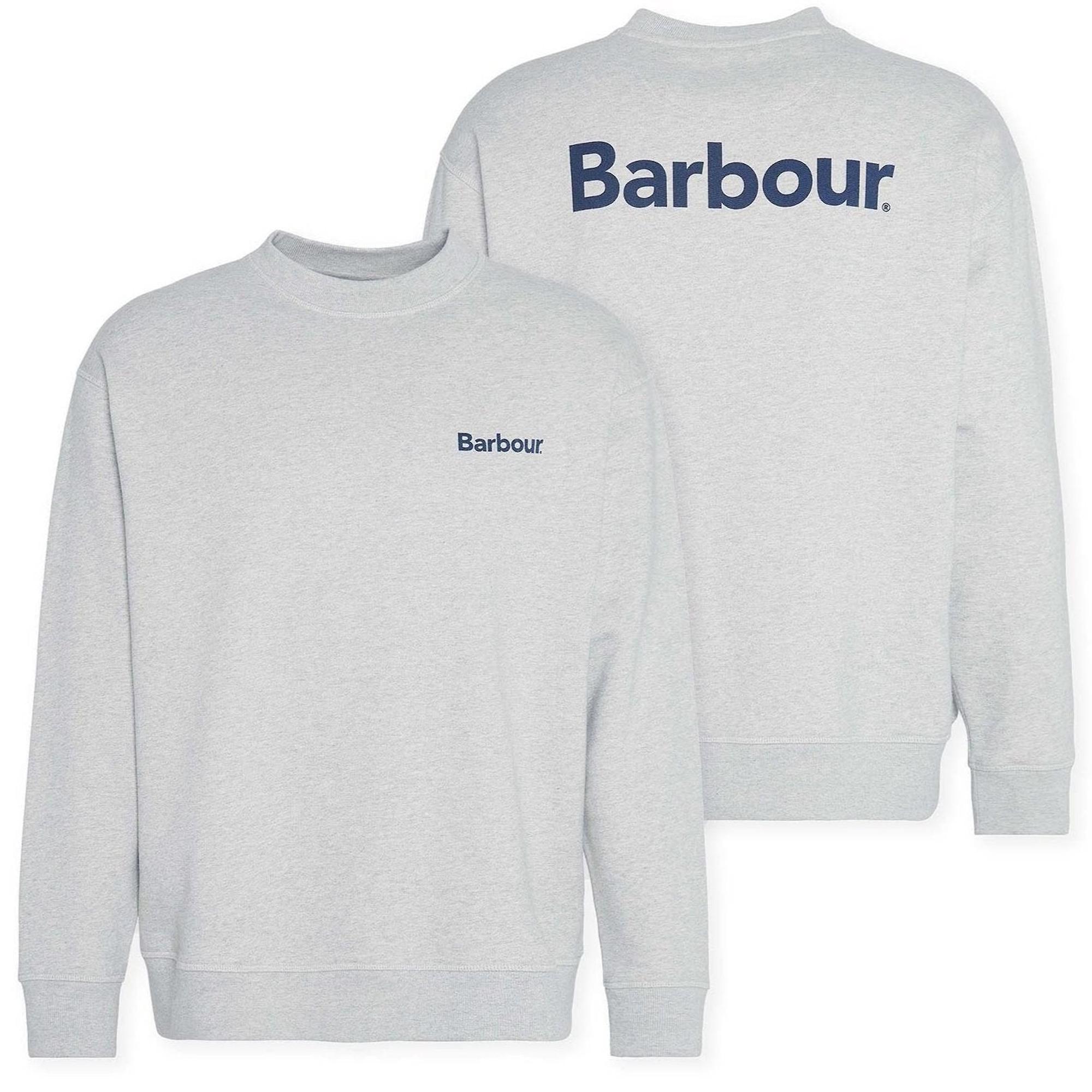 Product image 1 of 7 of Barbour Men's Brushed Nicholas Oversized Crew Neck Jumper - Grey Marl