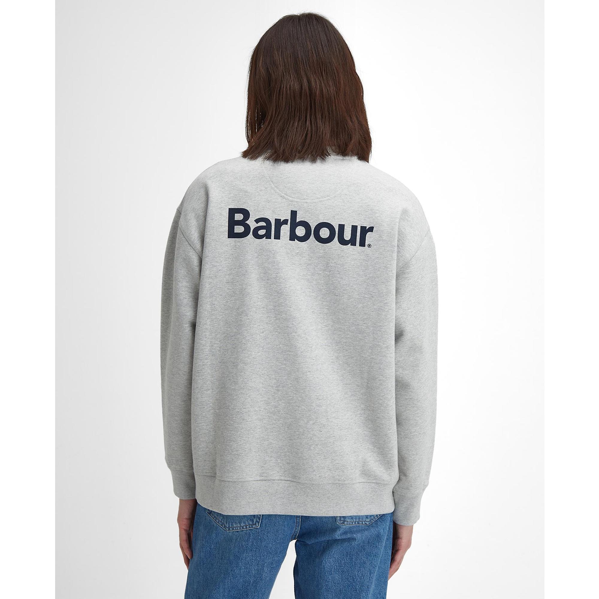 Product image 3 of 7 of Barbour Men's Brushed Nicholas Oversized Crew Neck Jumper - Grey Marl