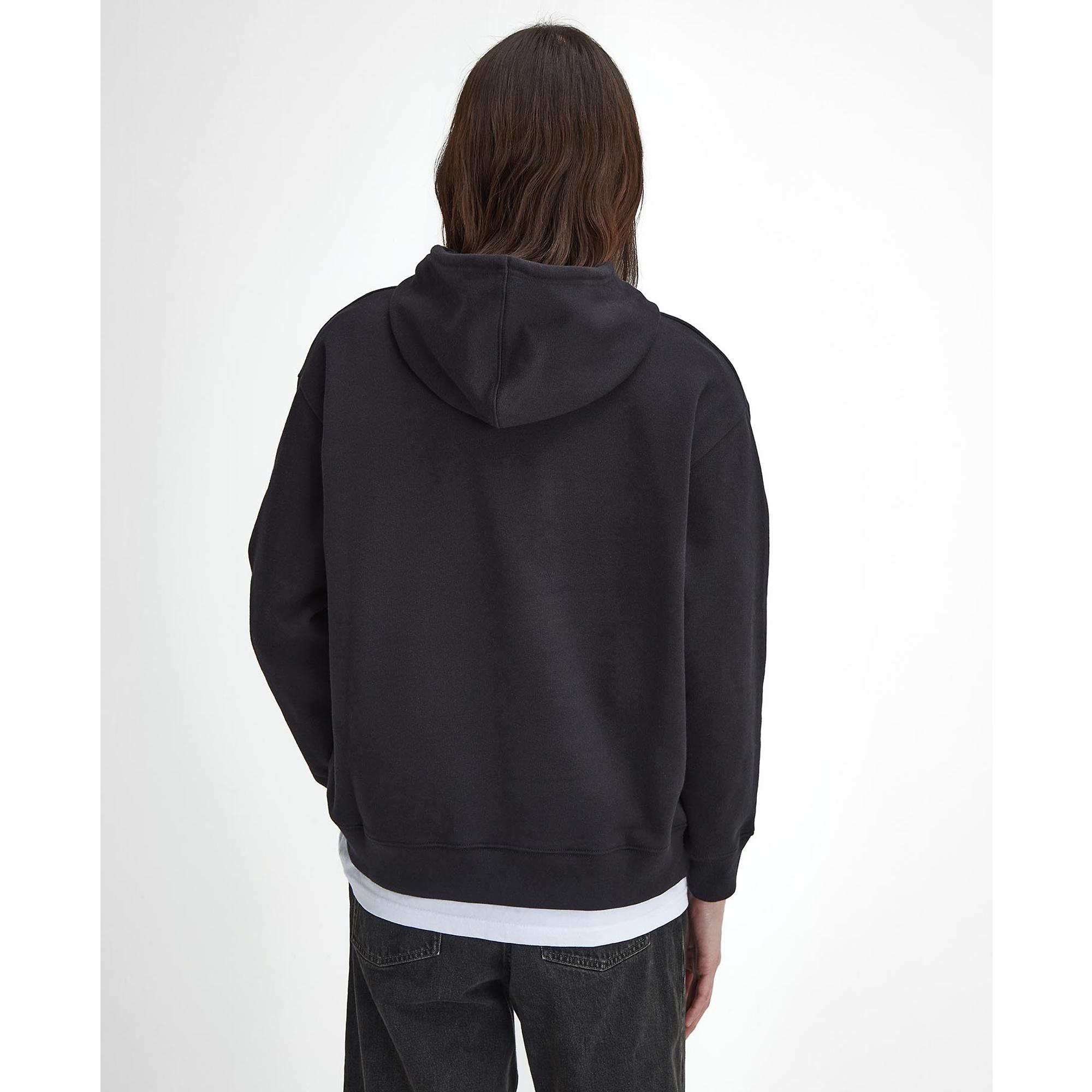 Product image 4 of 6 of Barbour Men's Brushed Nicholas Oversized Hoodie - Black