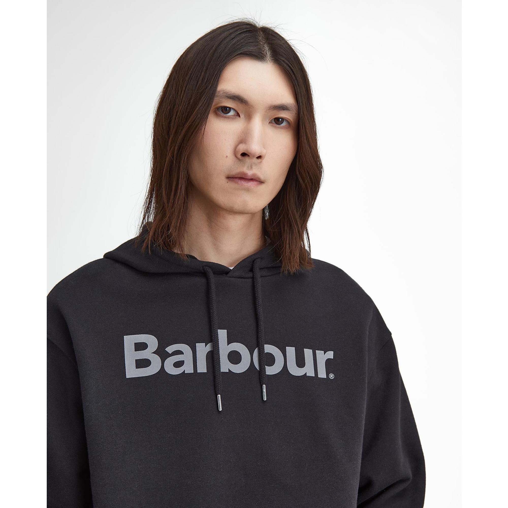 Product image 5 of 6 of Barbour Men's Brushed Nicholas Oversized Hoodie - Black