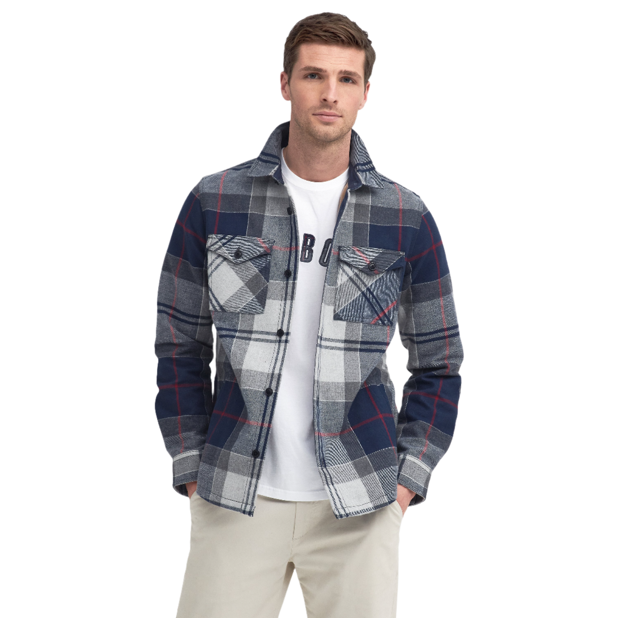 Product image 3 of 5 of Barbour Men's Cannich Overshirt - Blue/Grey