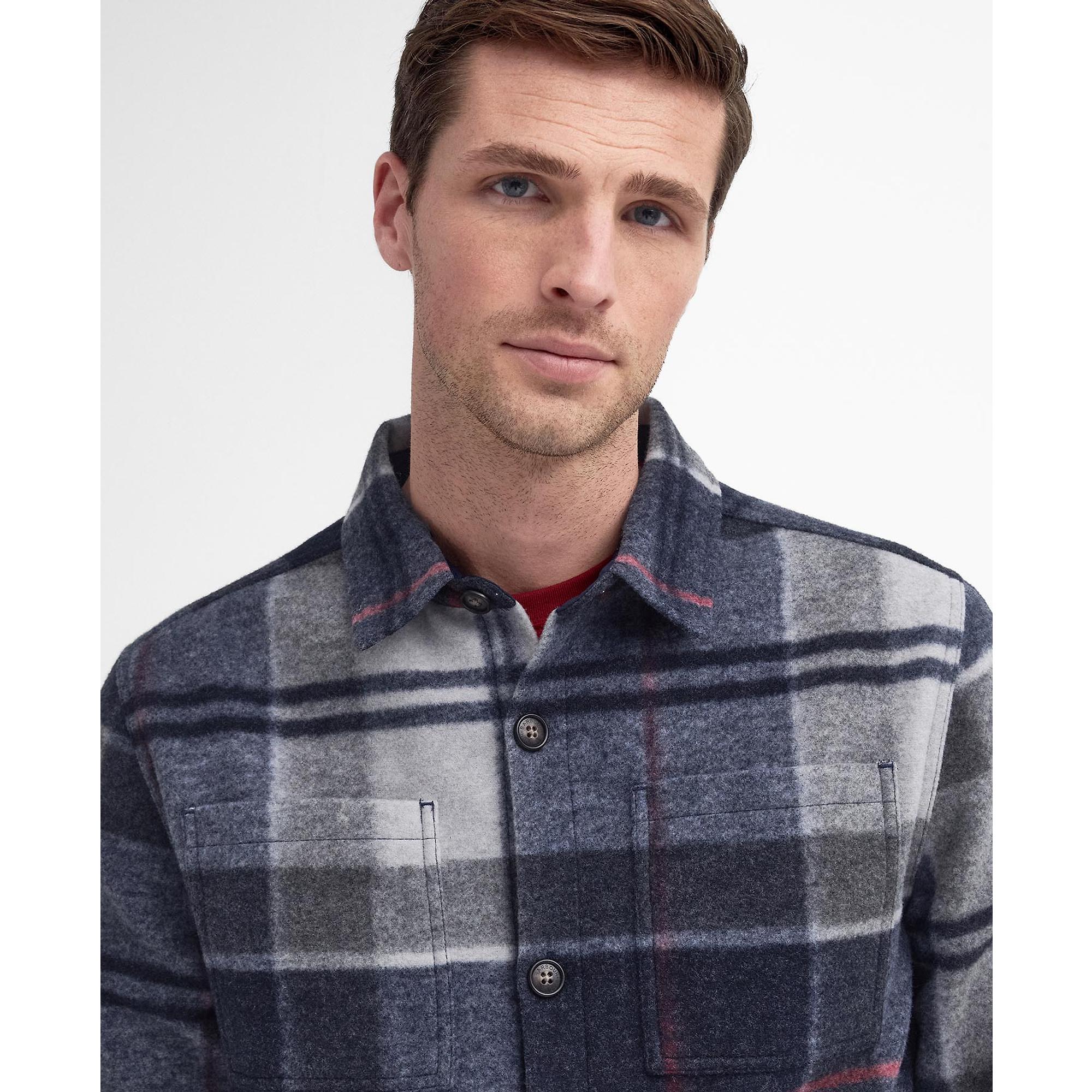Product image 6 of 8 of Barbour Men's Chapter Check Overshirt  - Blue Granite