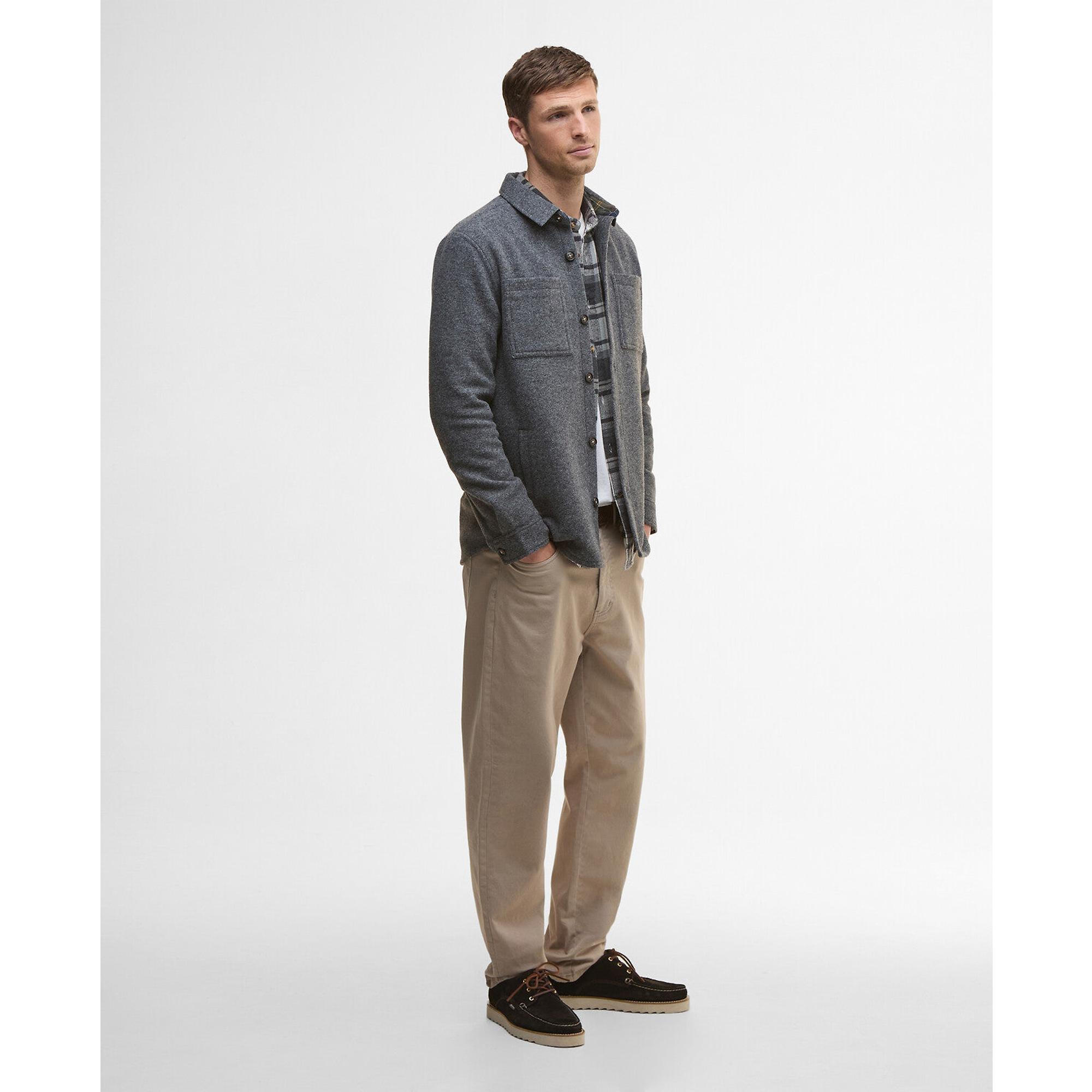 Product image 3 of 6 of Barbour Men's Marlow Tailored Wool Blend Overshirt - Dark Grey Marl