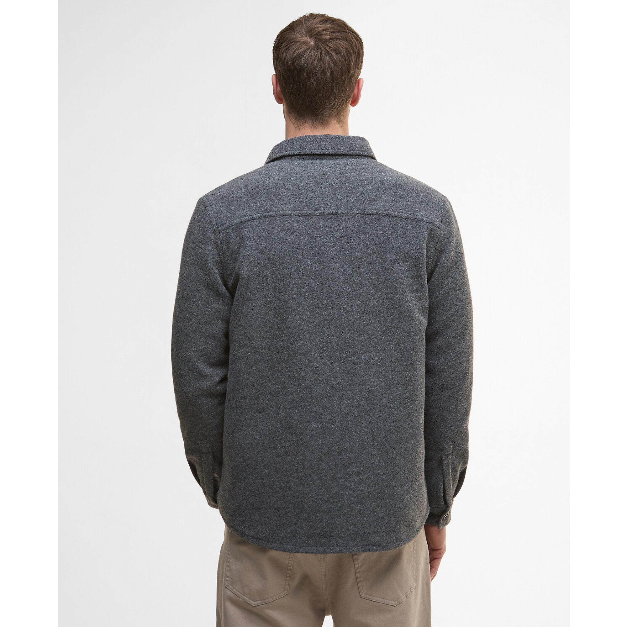 Product image 4 of 6 of Barbour Men's Marlow Tailored Wool Blend Overshirt - Dark Grey Marl