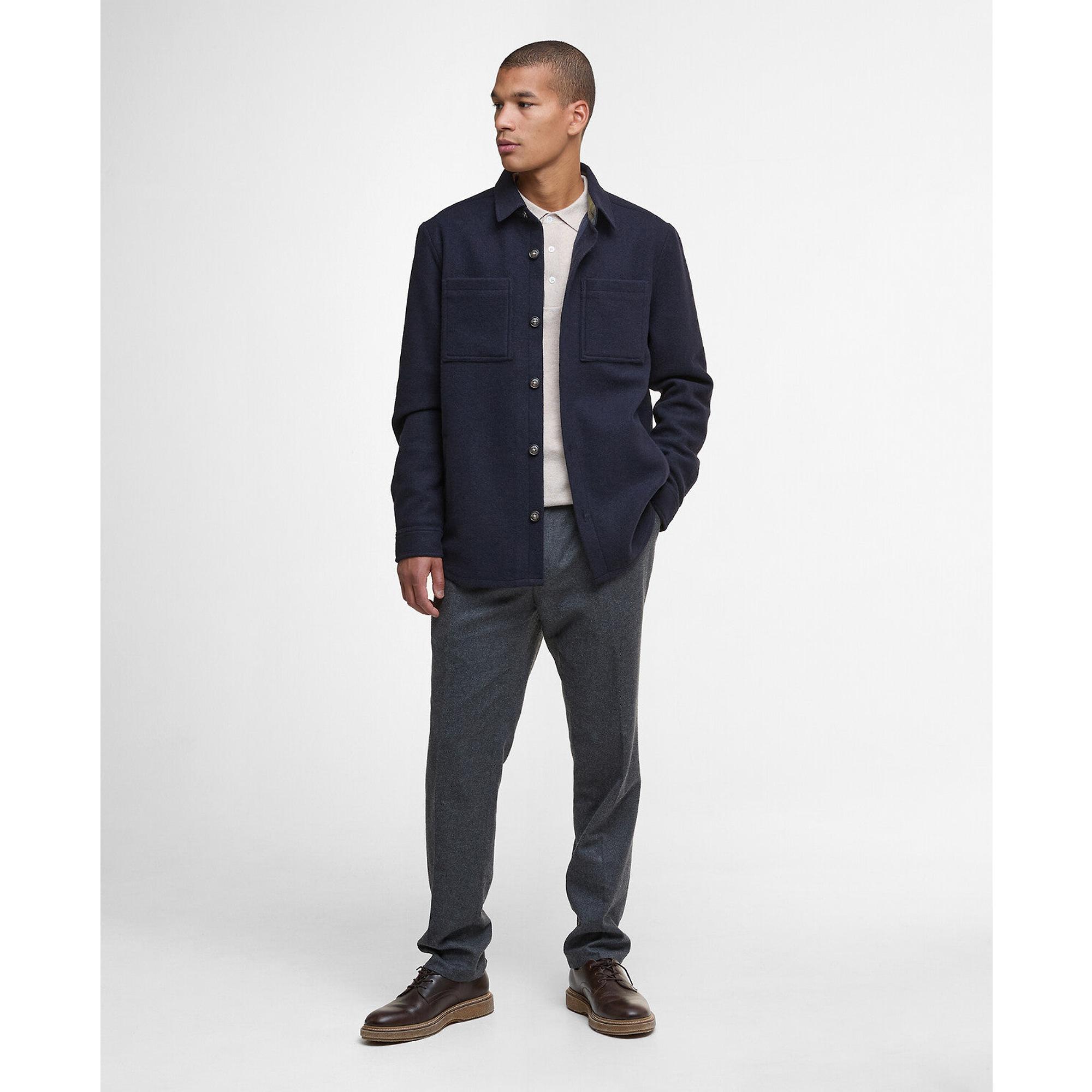 Product image 3 of 6 of Barbour Men's Marlow Tailored Wool Blend Overshirt - Navy Marl