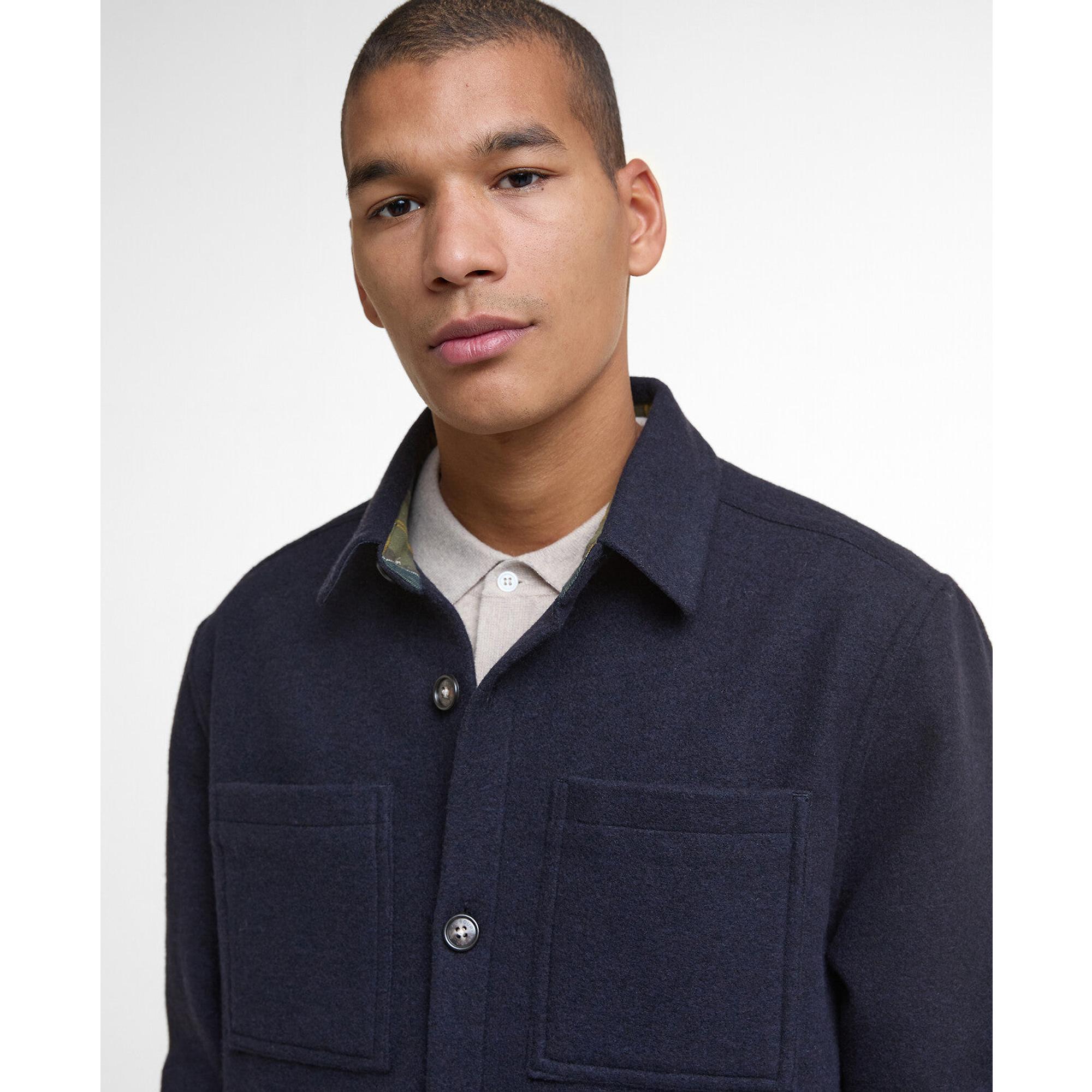 Product image 5 of 6 of Barbour Men's Marlow Tailored Wool Blend Overshirt - Navy Marl