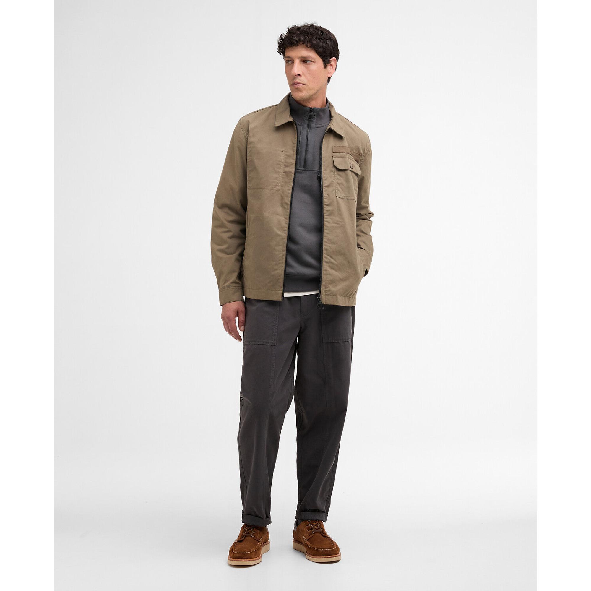 Product image 3 of 6 of Barbour Men's Crail Wax Ripstop Overshirt - Concrete