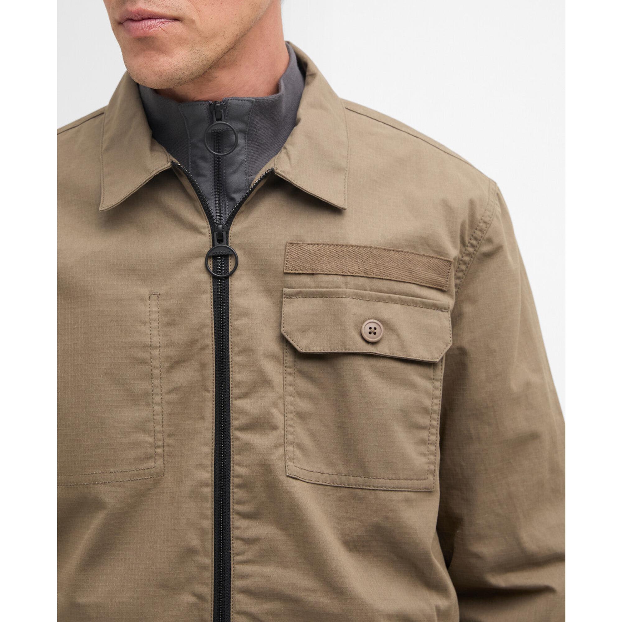 Product image 5 of 6 of Barbour Men's Crail Wax Ripstop Overshirt - Concrete