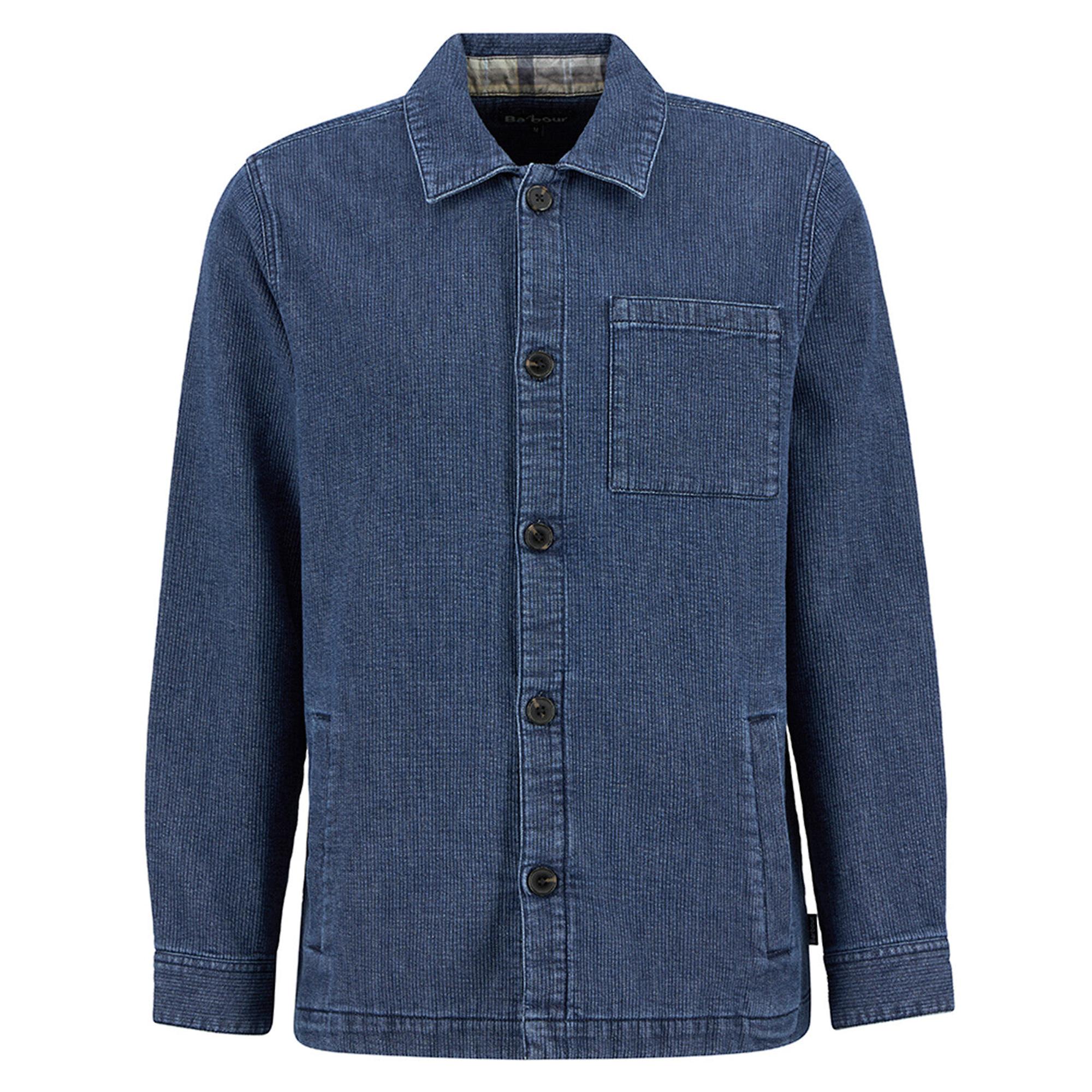 Product image 1 of 6 of Barbour Men's Aickmen Textured Denim Overshirt - Indigo