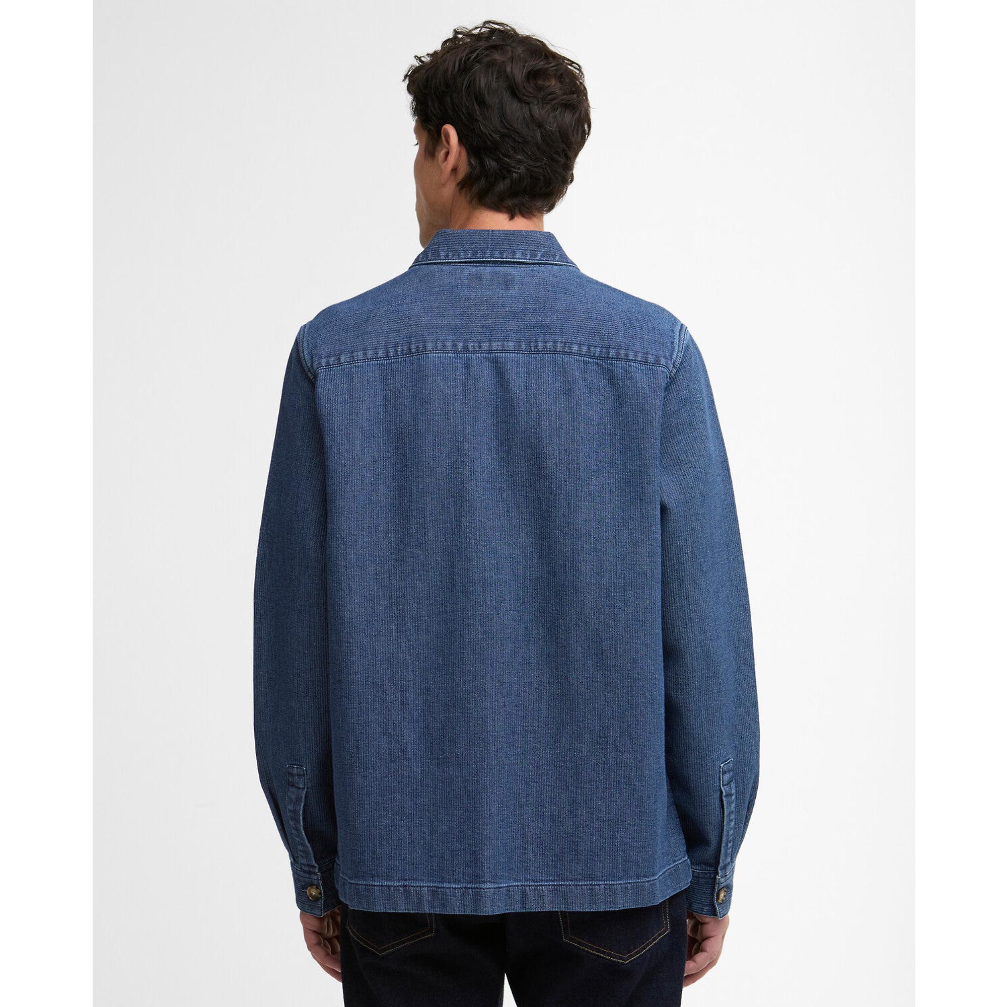 Product image 4 of 6 of Barbour Men's Aickmen Textured Denim Overshirt - Indigo