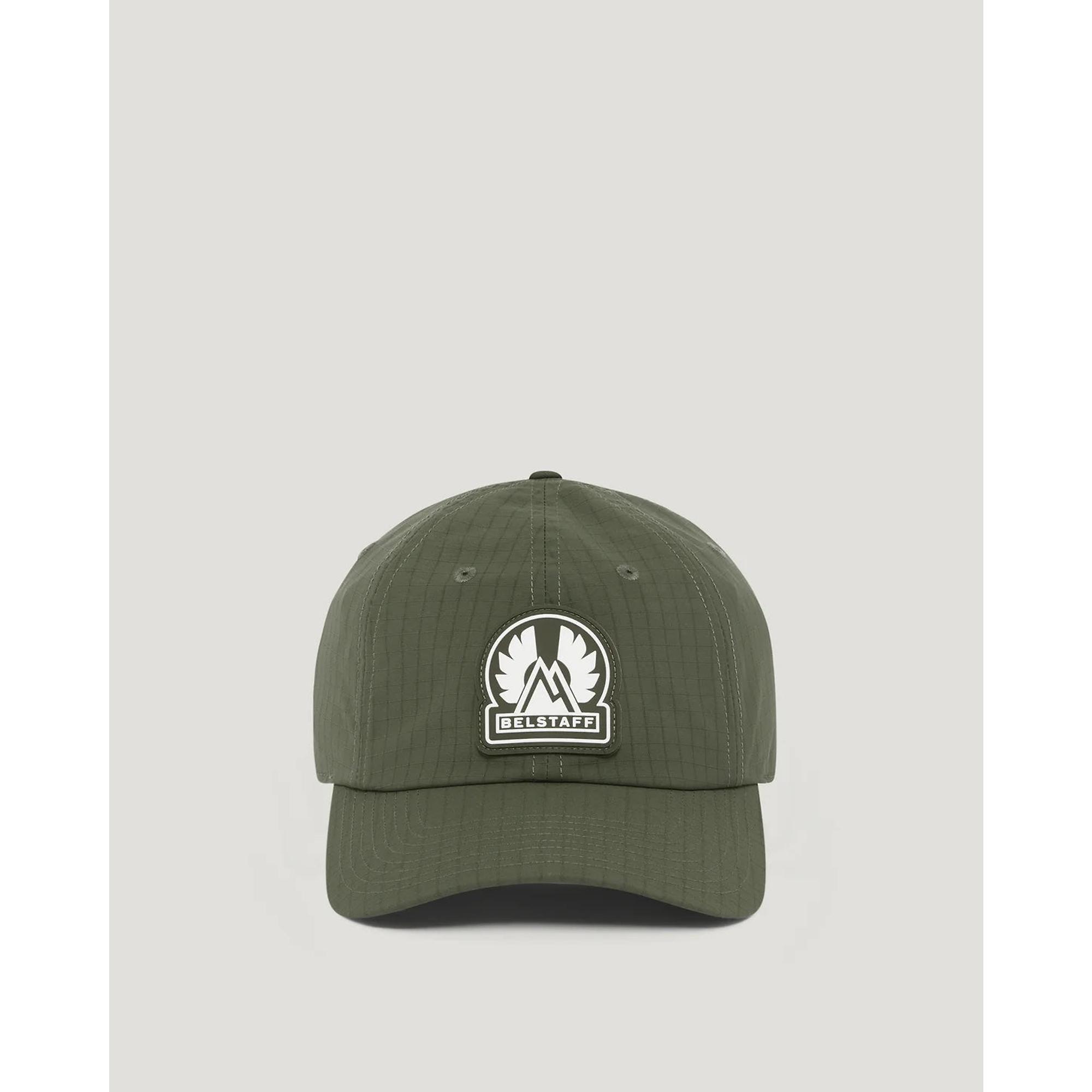 Product image 2 of 5 of Belstaff Compact Ripstop Mountain Logo Cap - Faded Olive