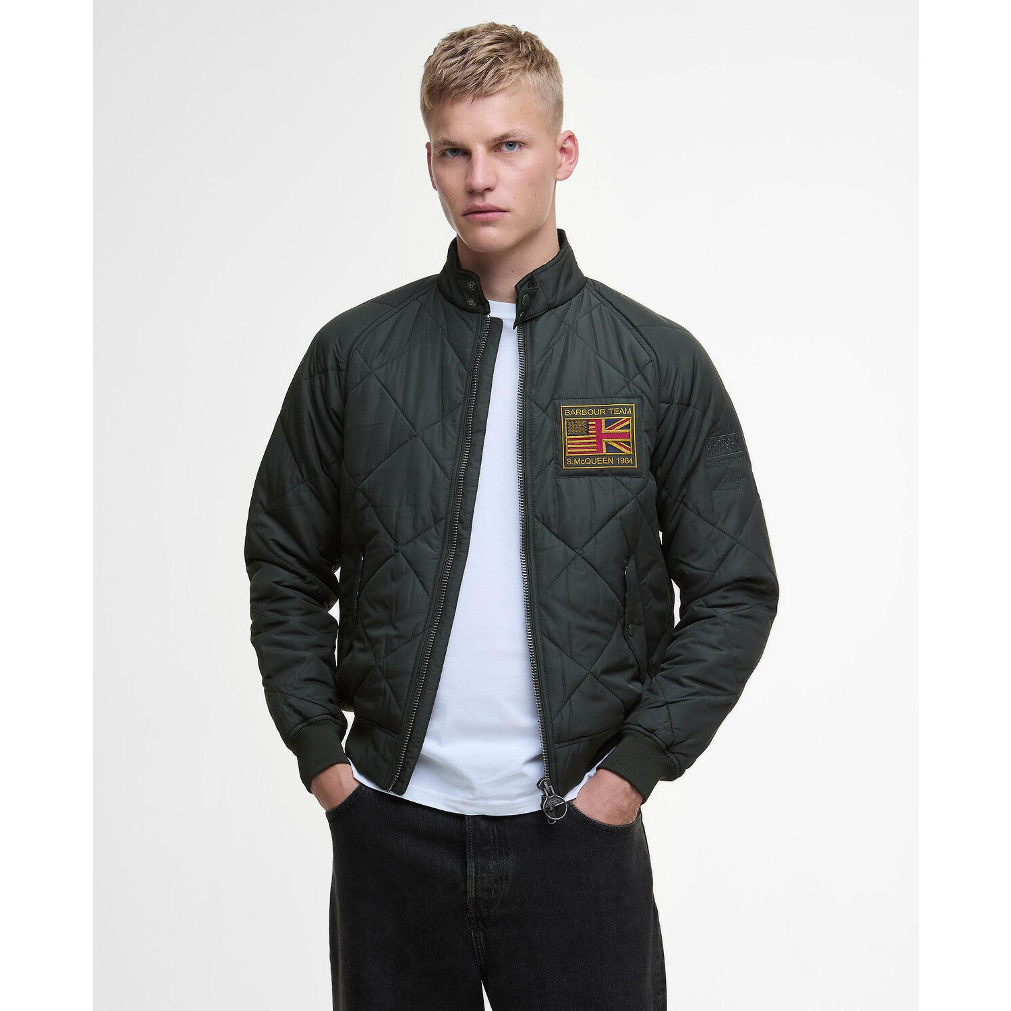 Product image 2 of 7 of Barbour International Men's Steve McQueen Merchant Quilted Jacket - Sage