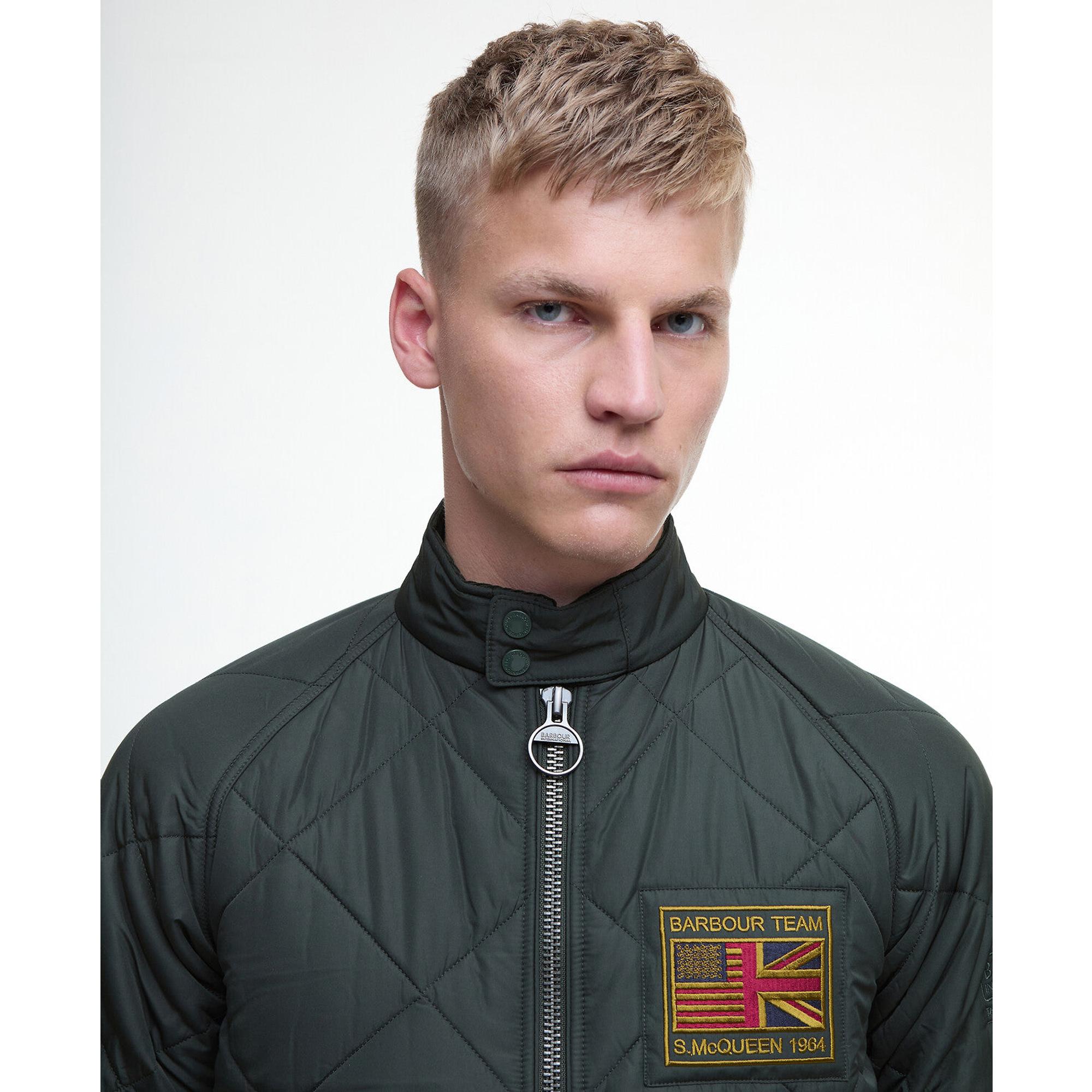 Product image 5 of 7 of Barbour International Men's Steve McQueen Merchant Quilted Jacket - Sage