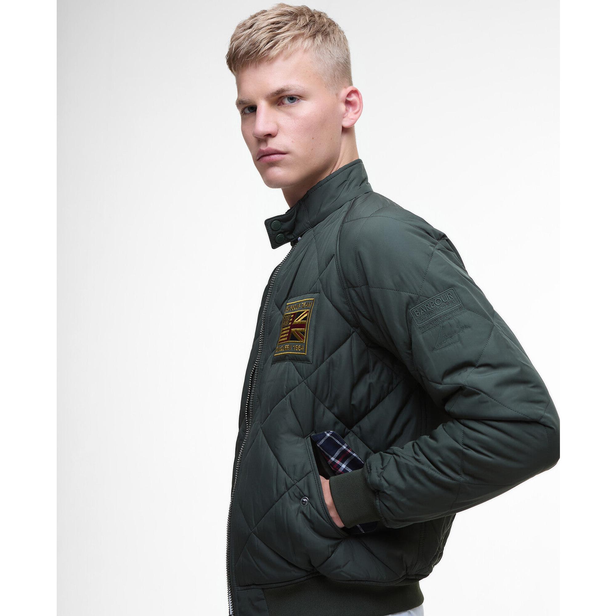 Product image 6 of 7 of Barbour International Men's Steve McQueen Merchant Quilted Jacket - Sage