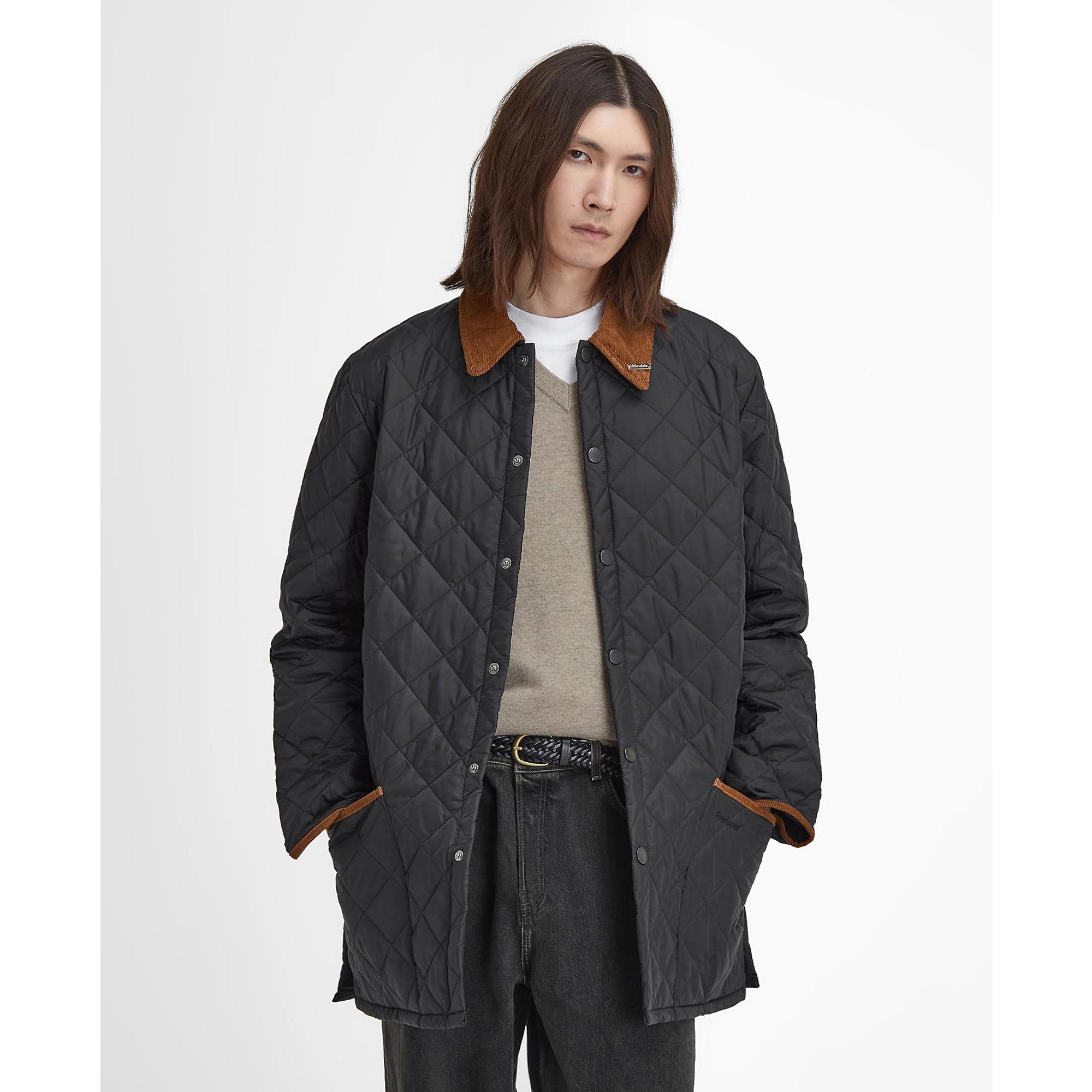 Barbour Mens Heritage Liddesdale Quilted Jacket, S, Black at